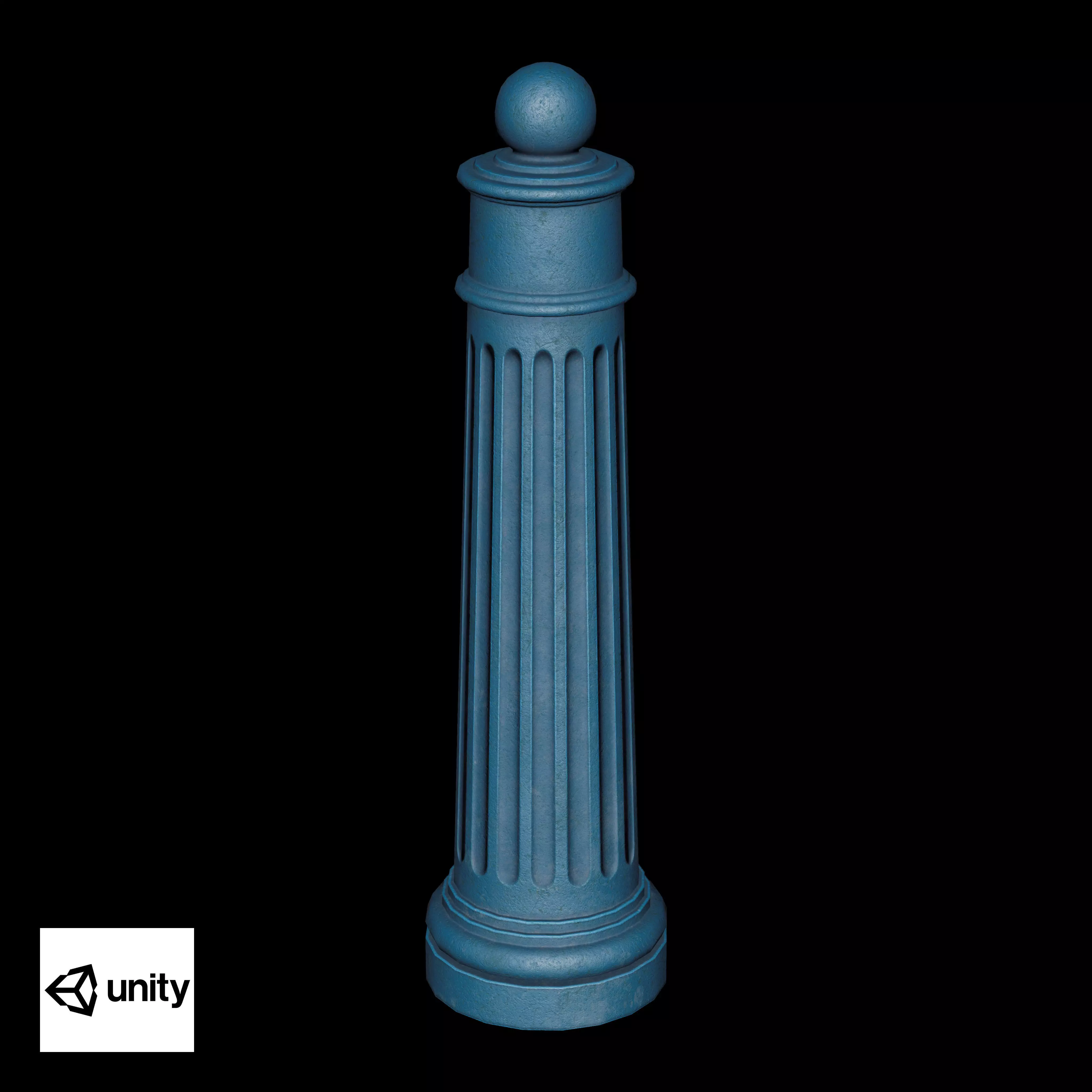 Bollards Cast Iron C Low-poly 3D model_11