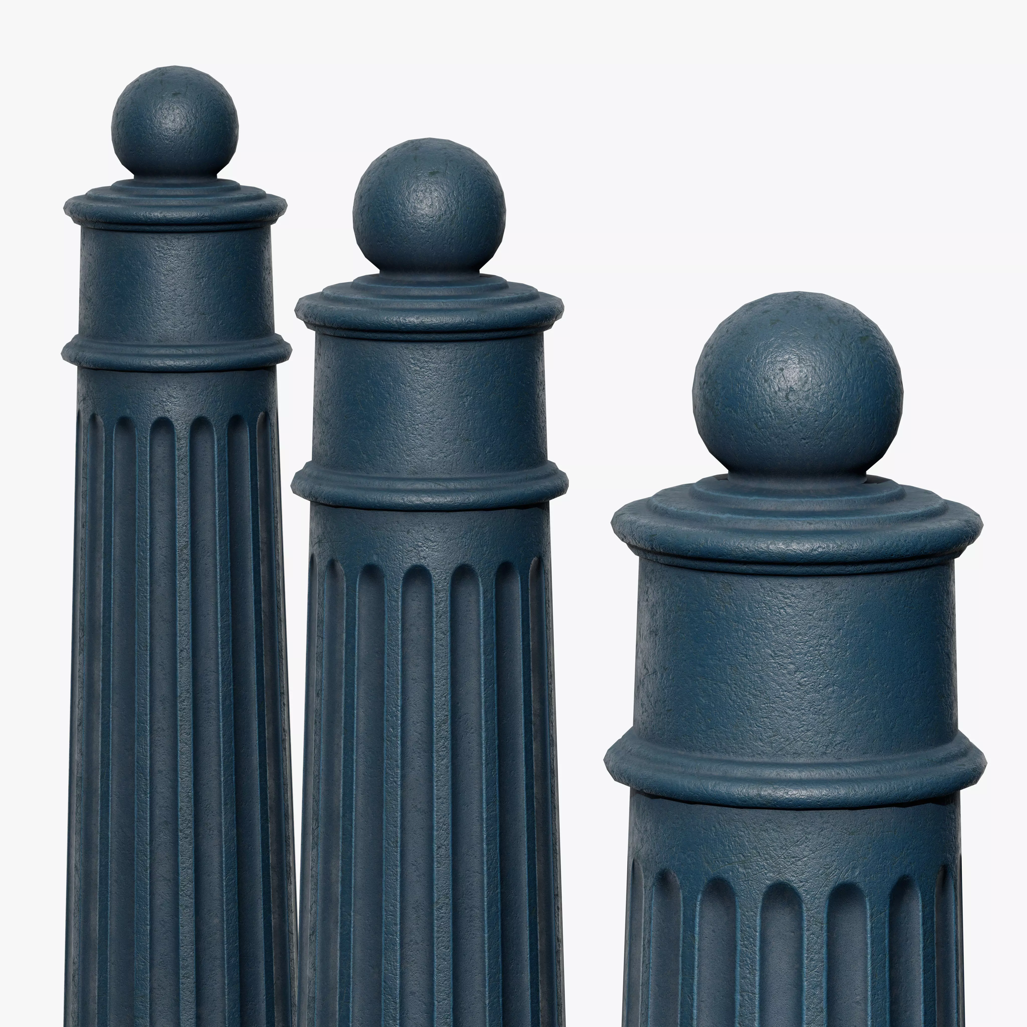 Bollards Cast Iron C Low-poly 3D model_8