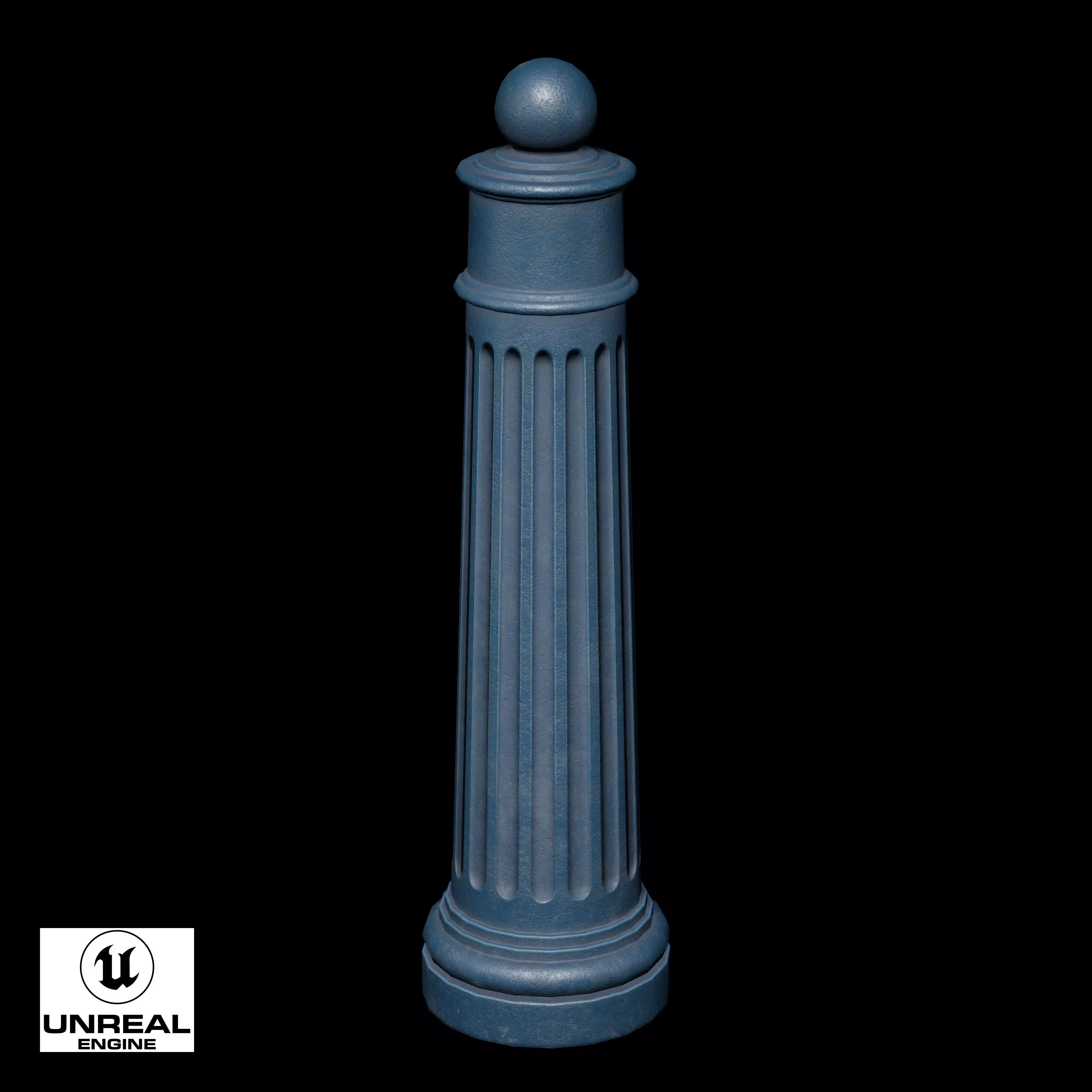 Bollards Cast Iron C Low-poly 3D model_10