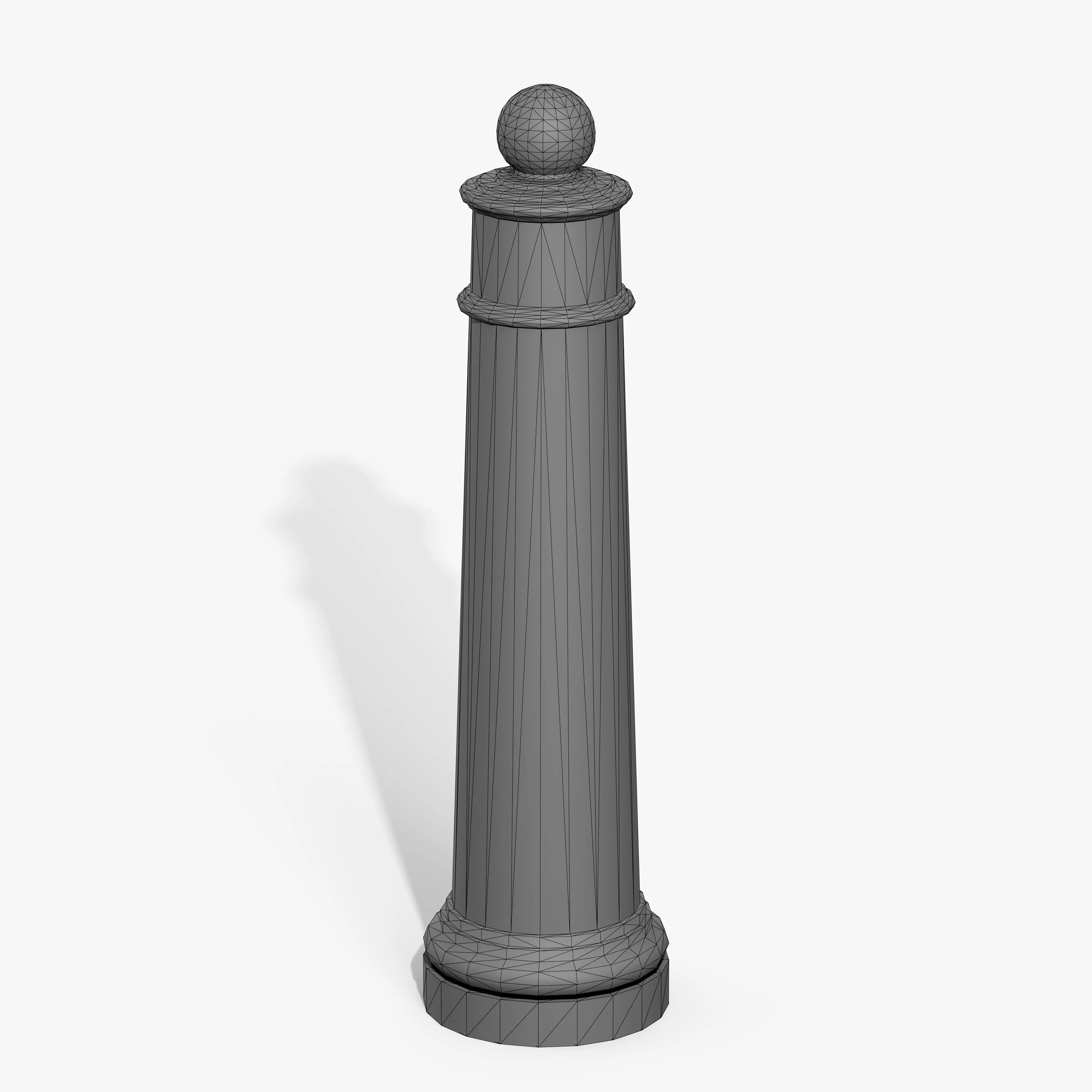 Bollards Cast Iron C Low-poly 3D model_9