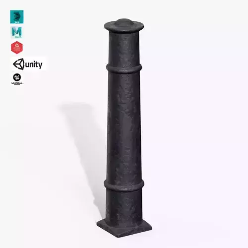 Bollards Cast Iron D Low-poly 3D model Bollards Cast Iron D Low-poly 3D model