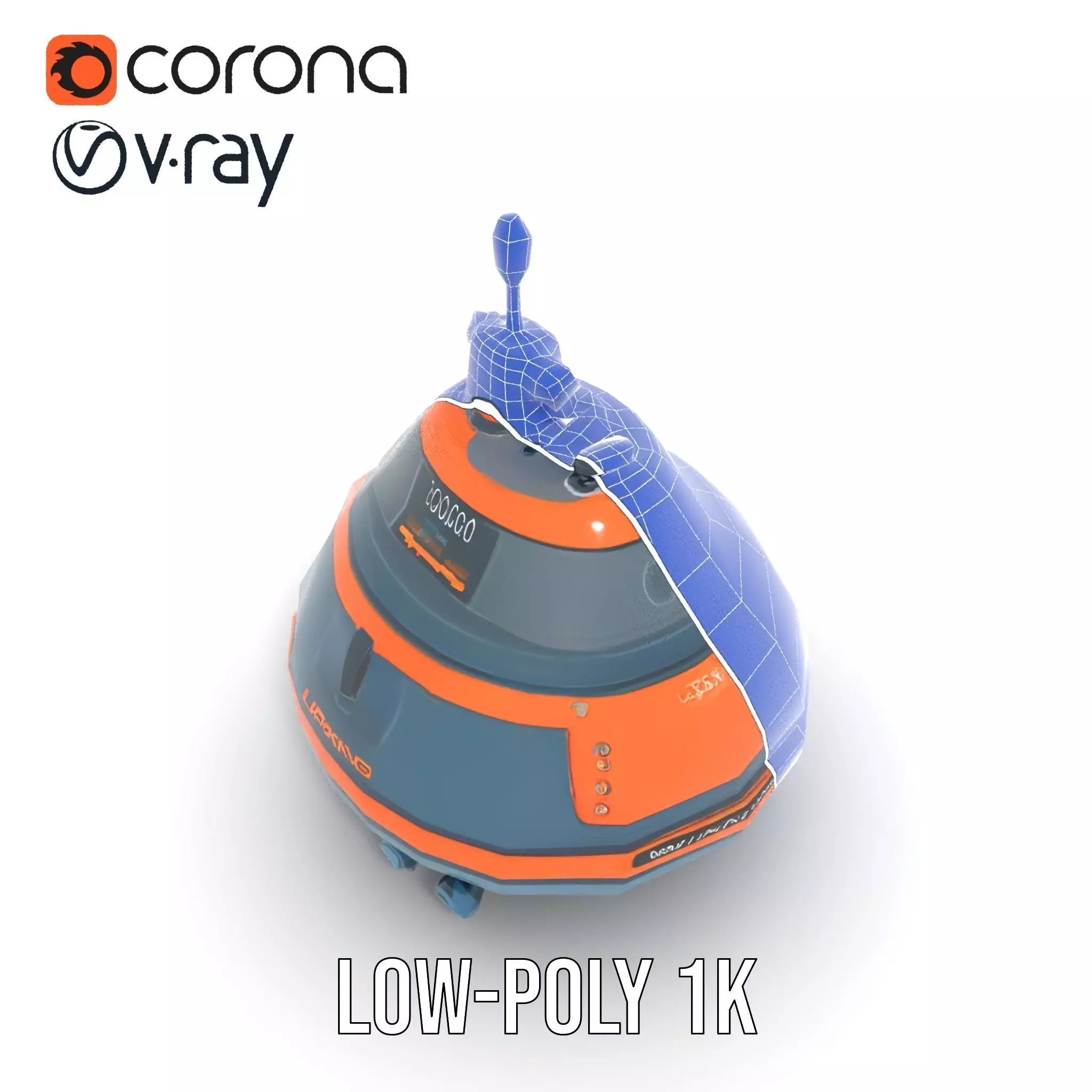 Orange Navigation Buoy model pack Low-poly 3D model_22