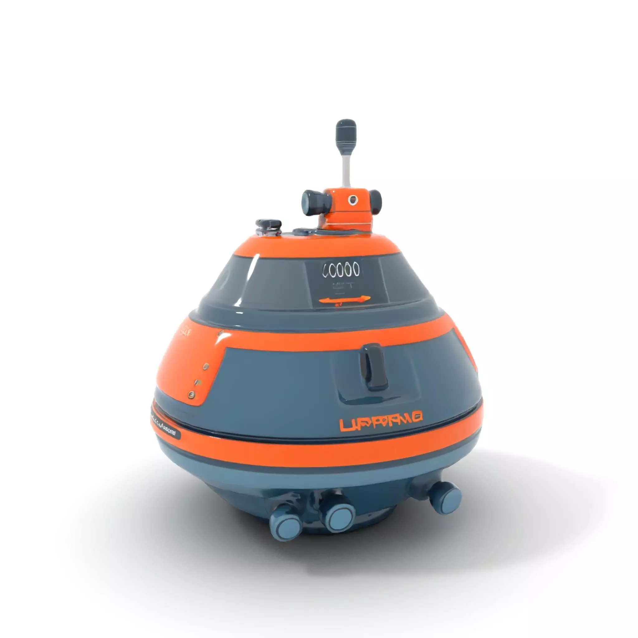 Orange Navigation Buoy model pack Low-poly 3D model_11