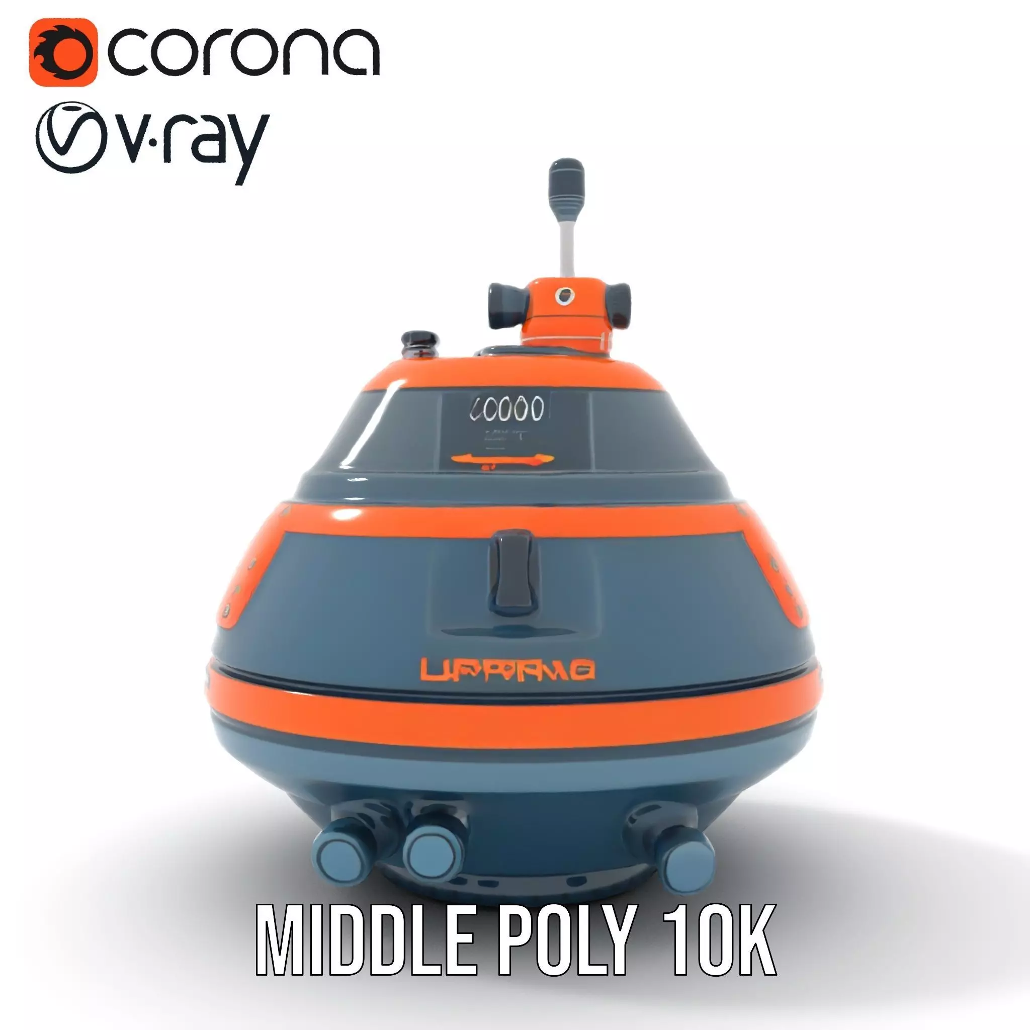 Orange Navigation Buoy model pack Low-poly 3D model_24