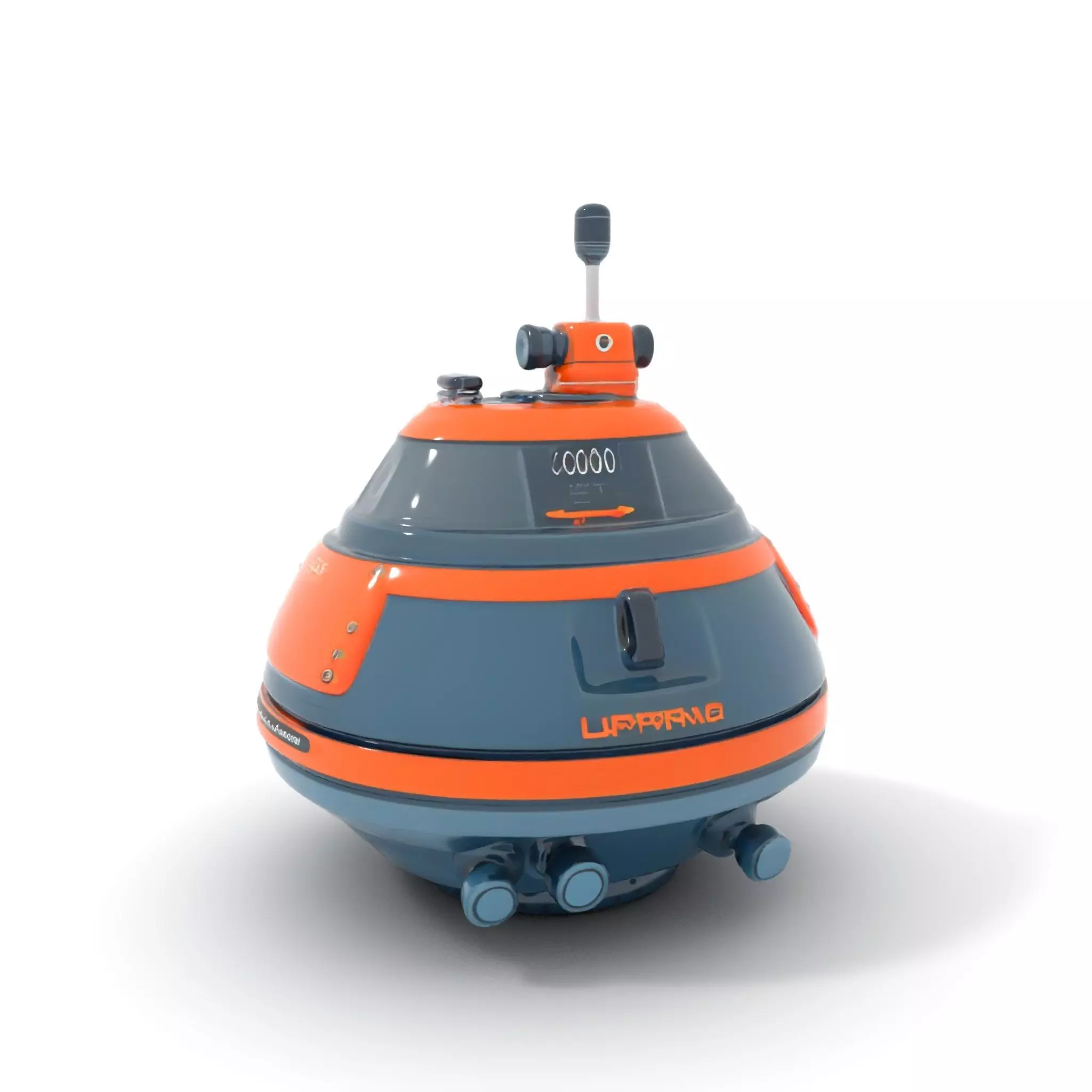 Orange Navigation Buoy model pack Low-poly 3D model_0