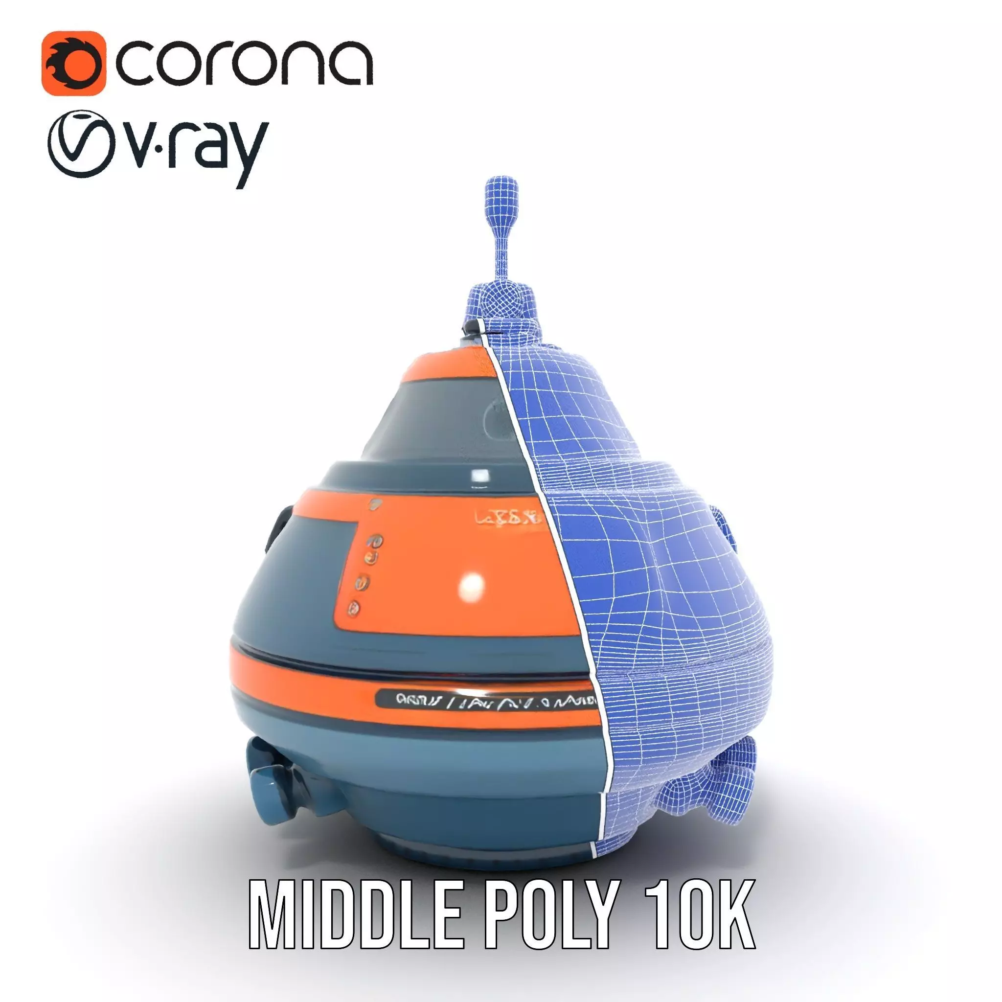 Orange Navigation Buoy model pack Low-poly 3D model_30