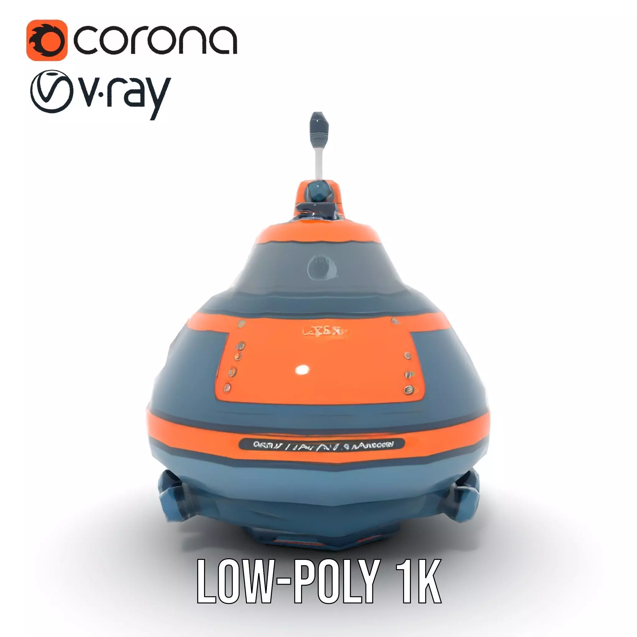 Orange Navigation Buoy model pack Low-poly 3D model_28