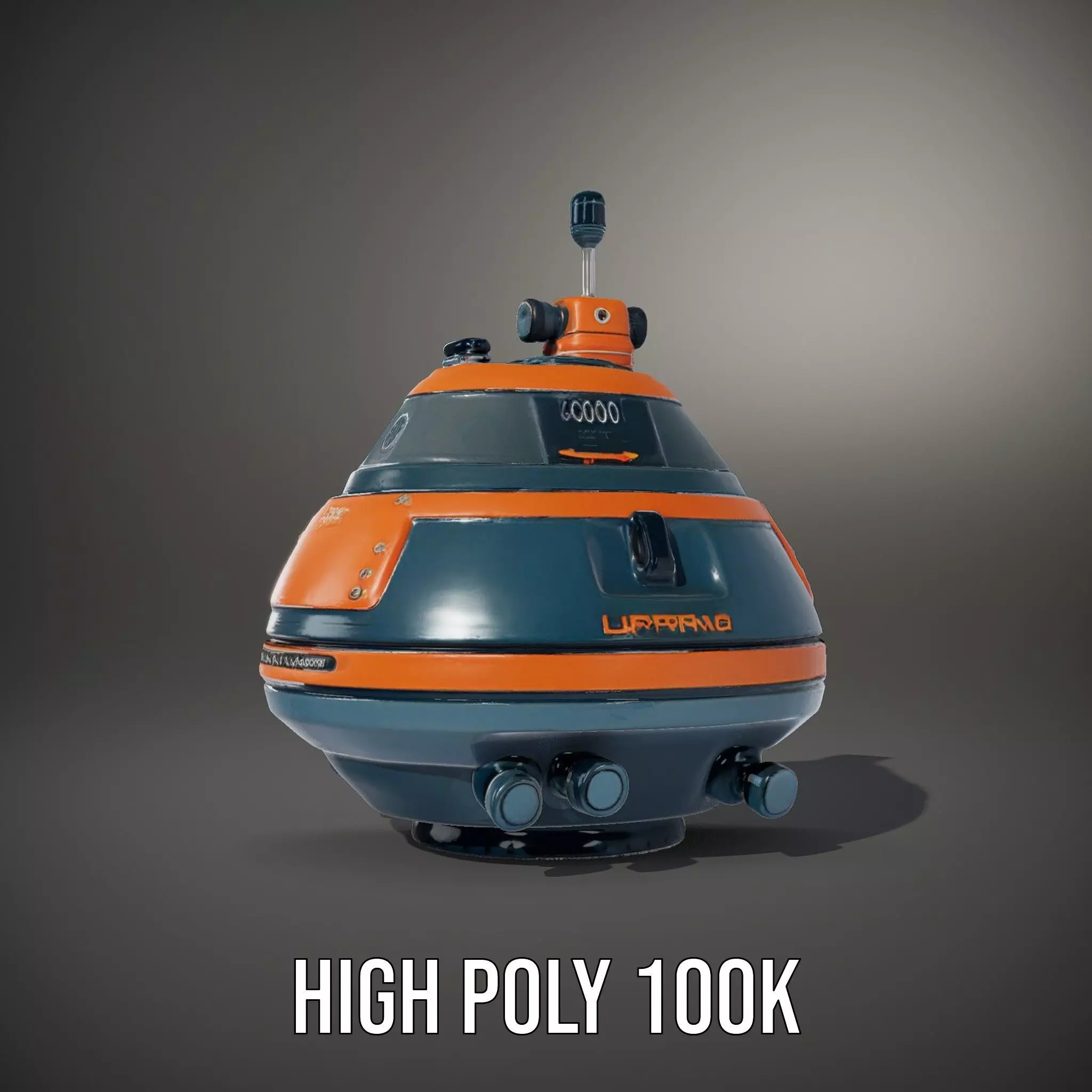 Orange Navigation Buoy model pack Low-poly 3D model_10
