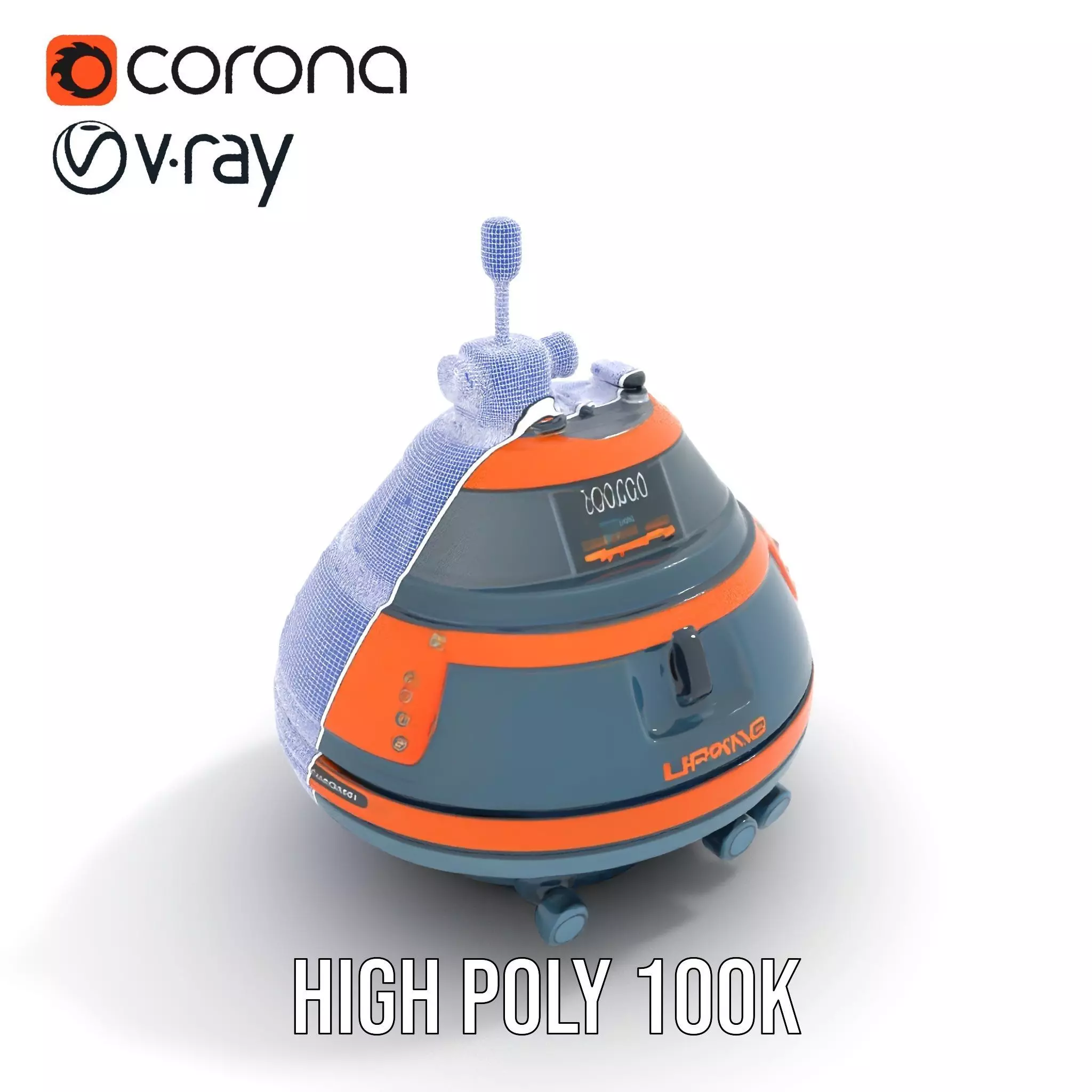 Orange Navigation Buoy model pack Low-poly 3D model_26