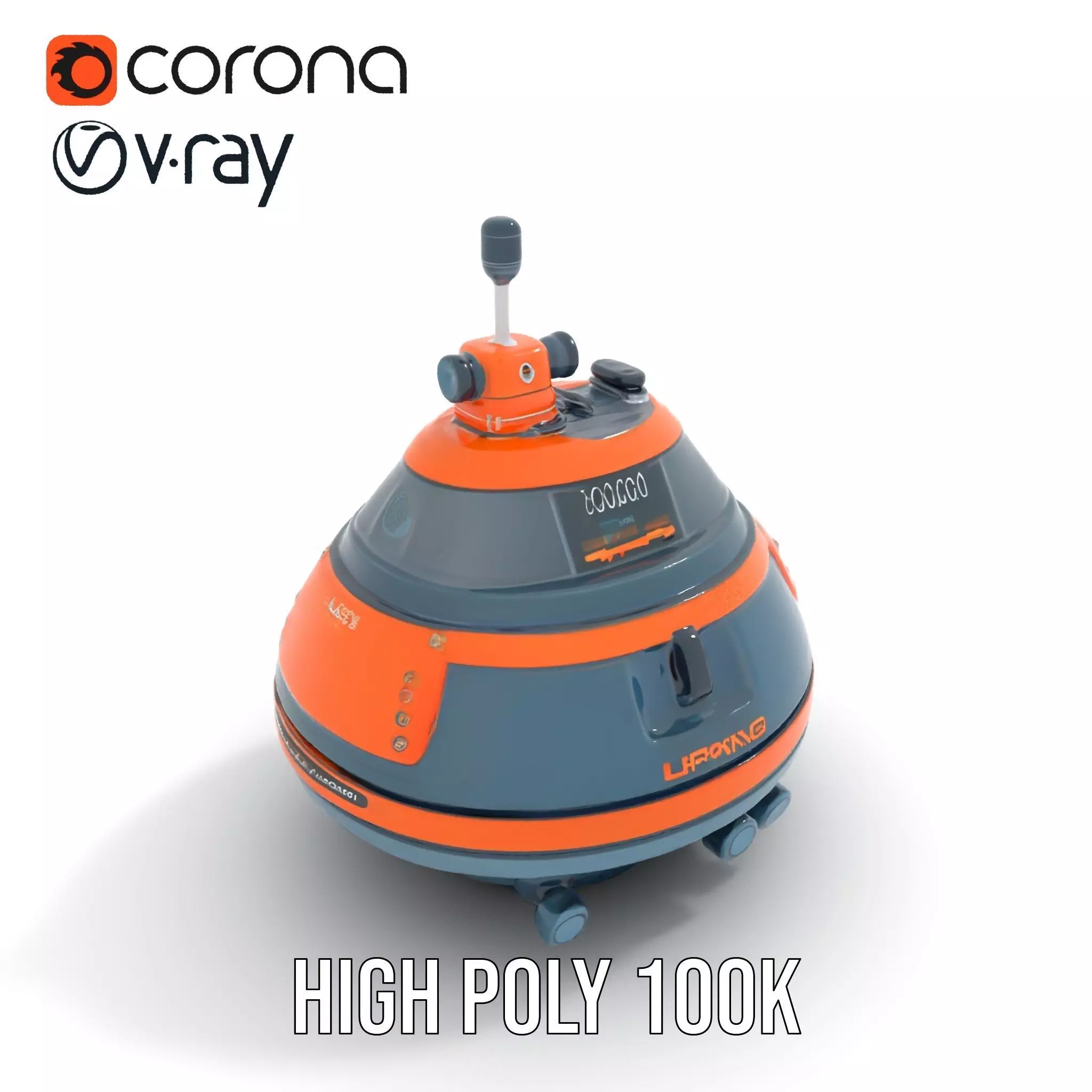 Orange Navigation Buoy model pack Low-poly 3D model_20