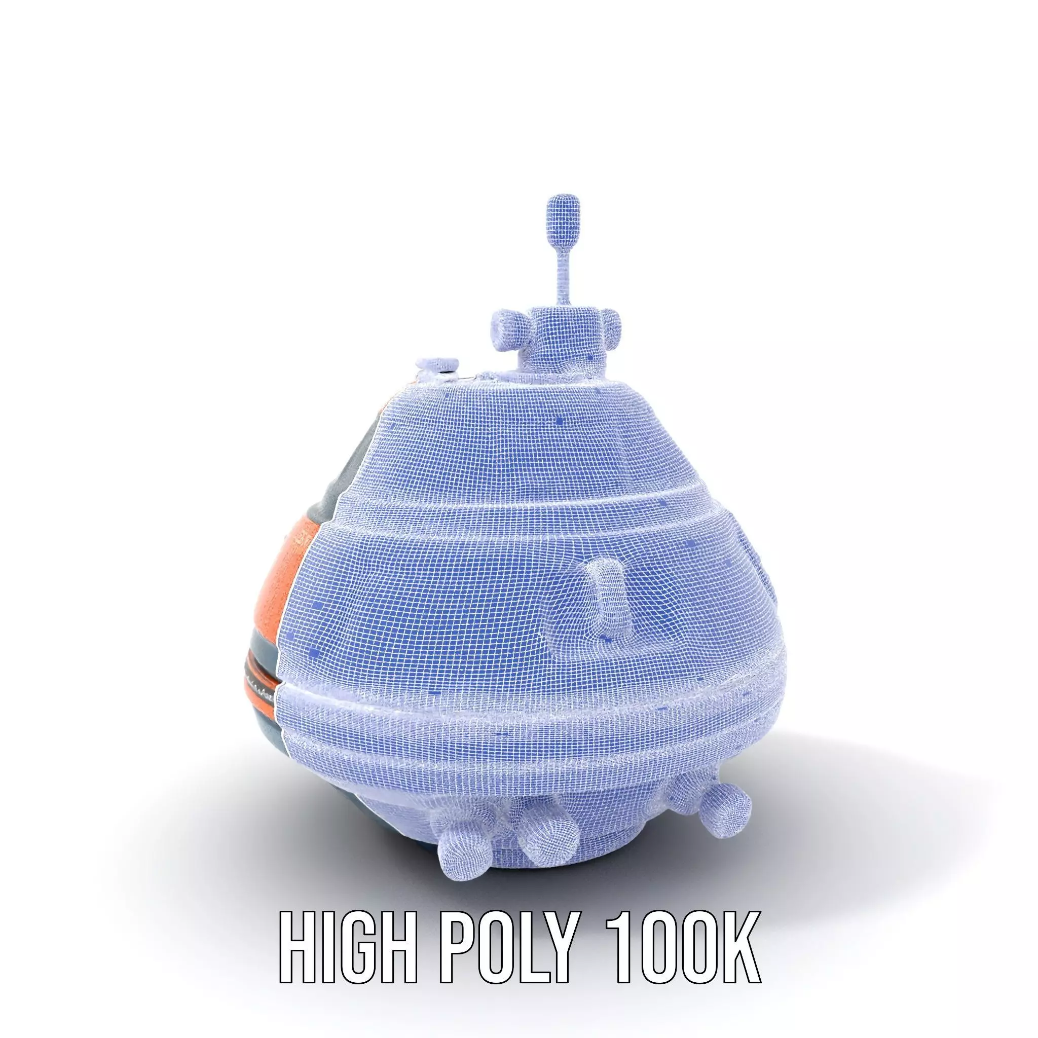 Orange Navigation Buoy model pack Low-poly 3D model_4