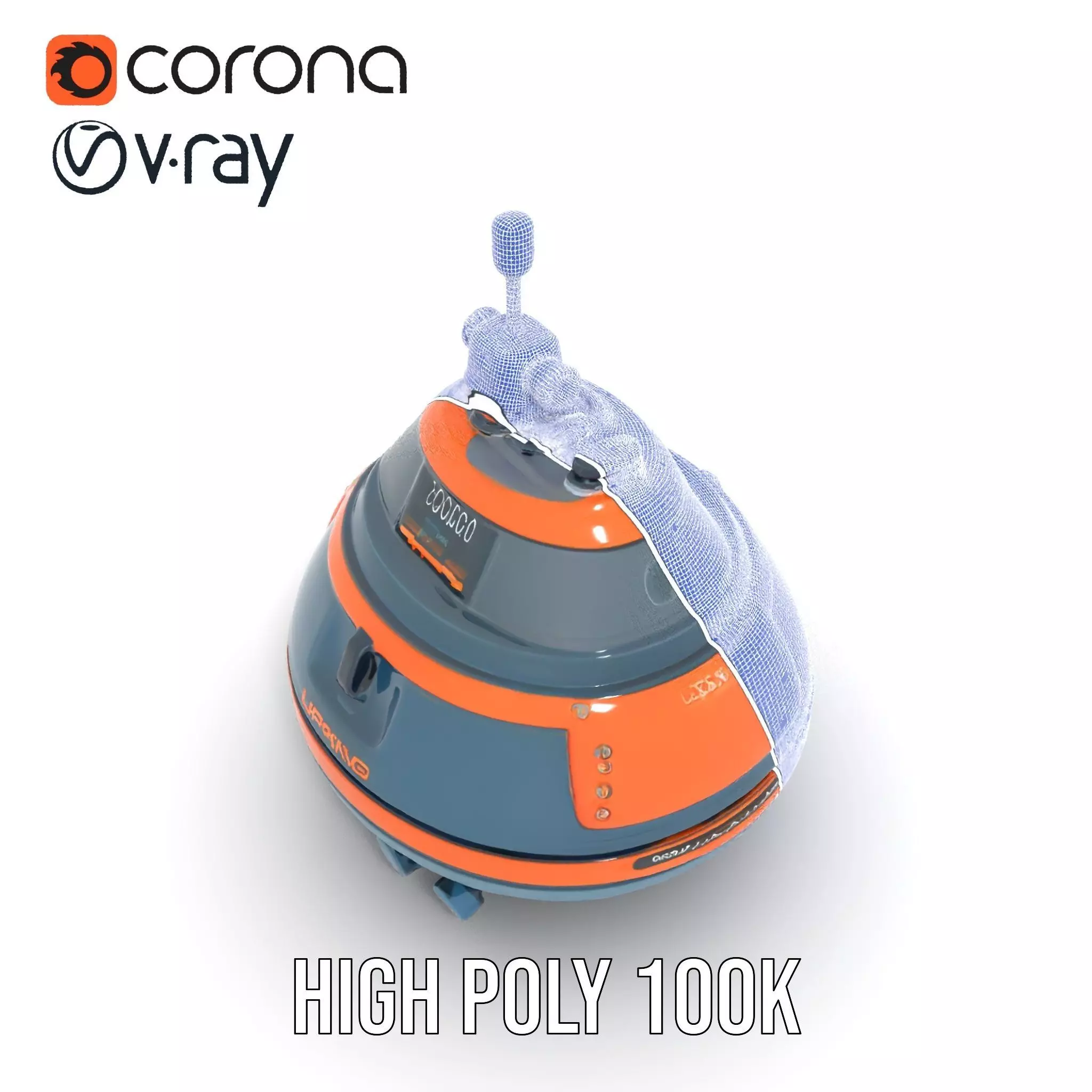 Orange Navigation Buoy model pack Low-poly 3D model_29