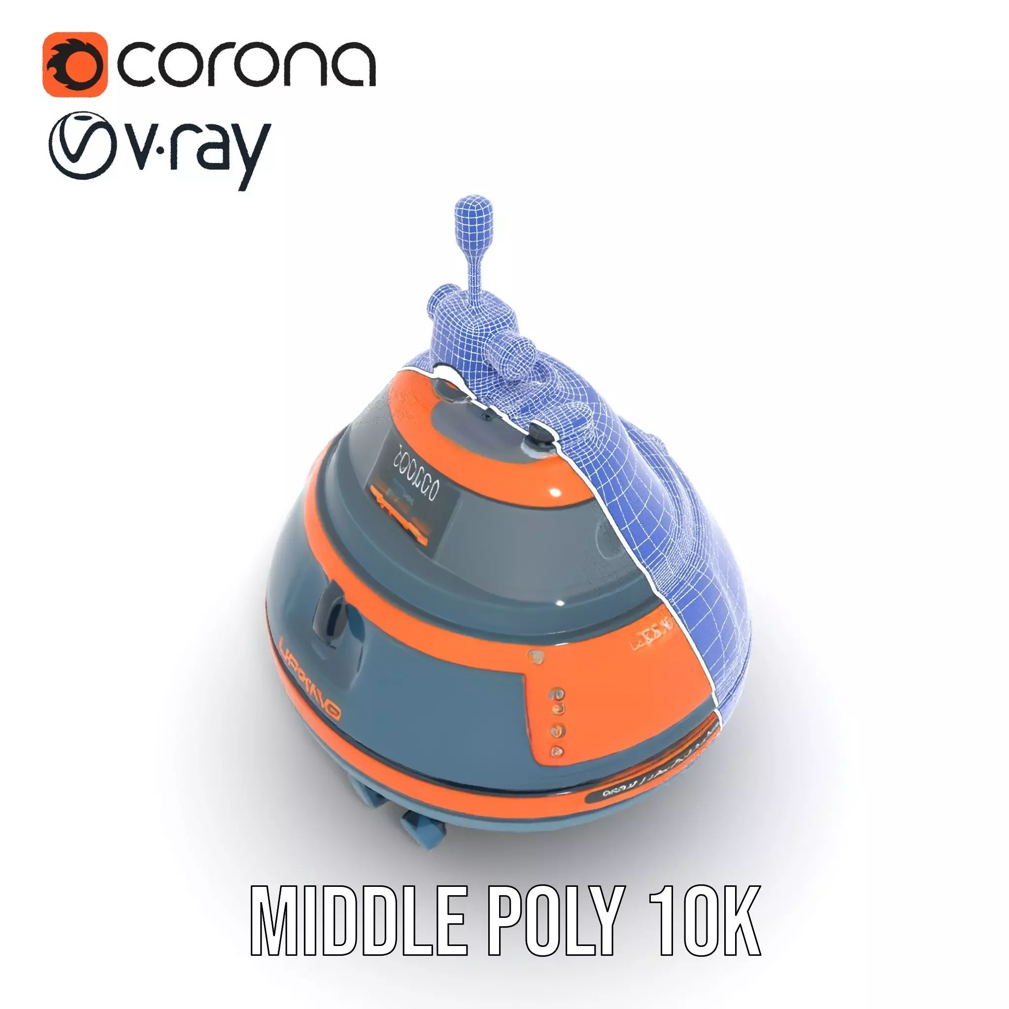 Orange Navigation Buoy model pack Low-poly 3D model_18