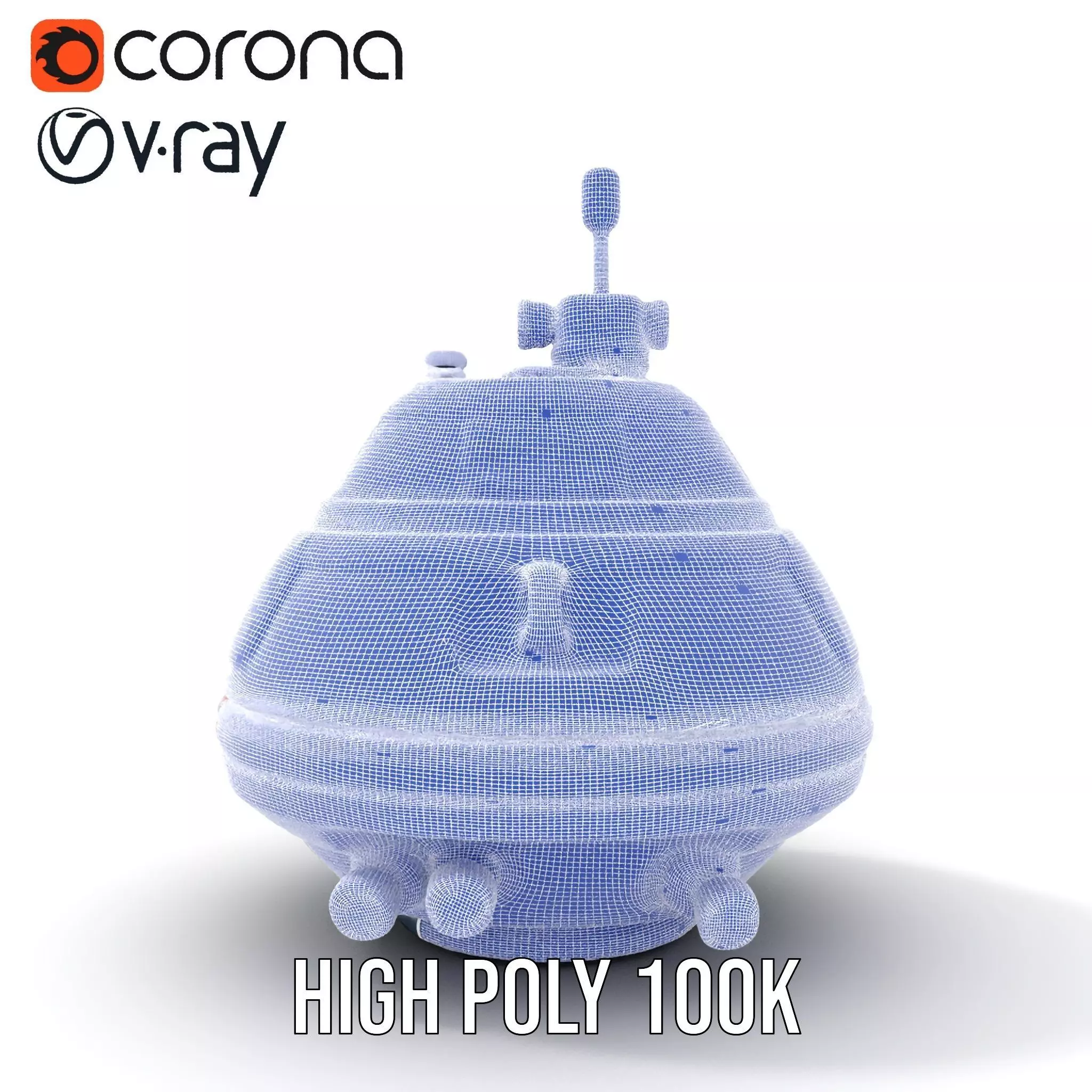 Orange Navigation Buoy model pack Low-poly 3D model_32