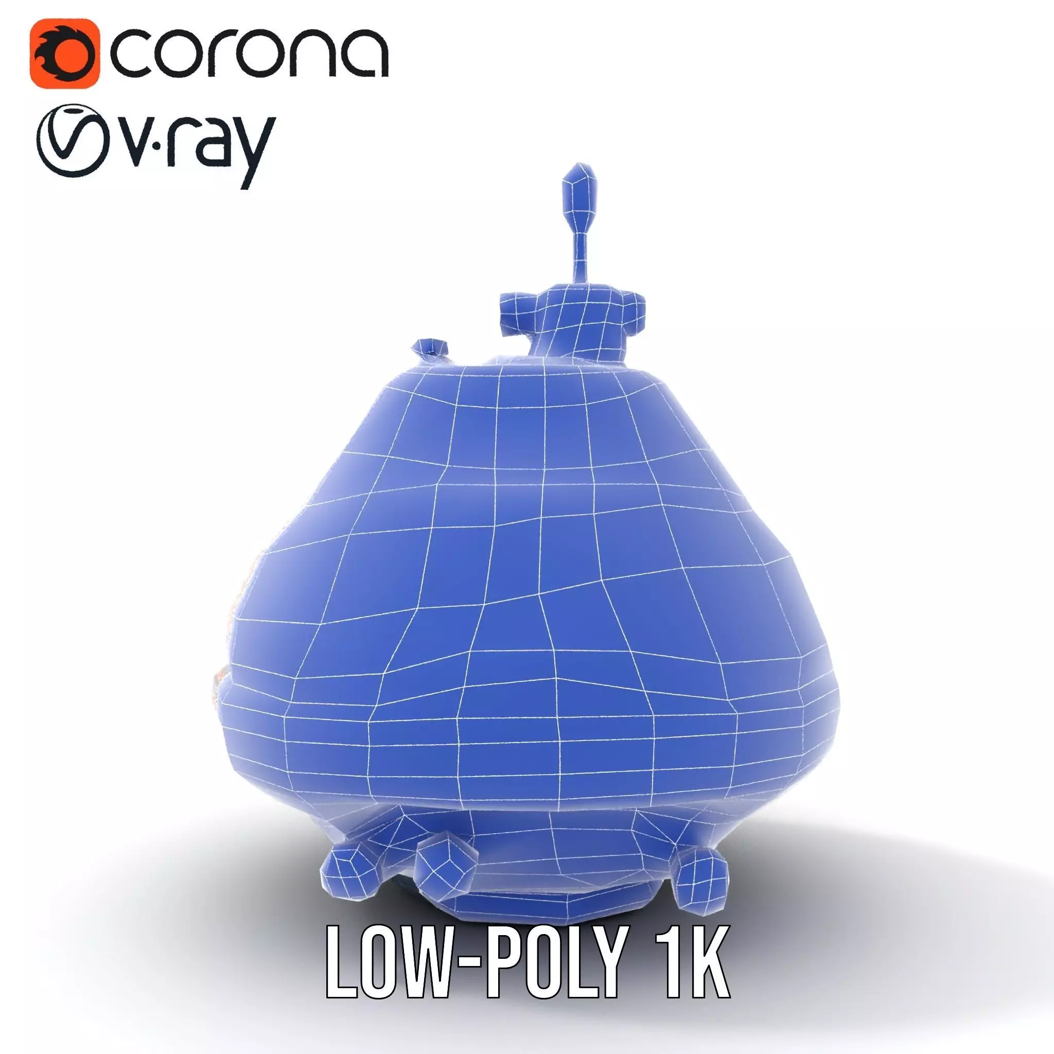 Orange Navigation Buoy model pack Low-poly 3D model_31