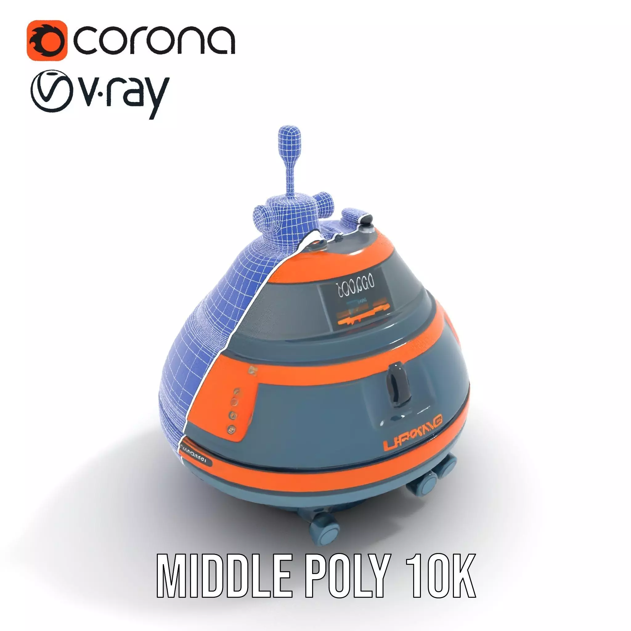 Orange Navigation Buoy model pack Low-poly 3D model_27