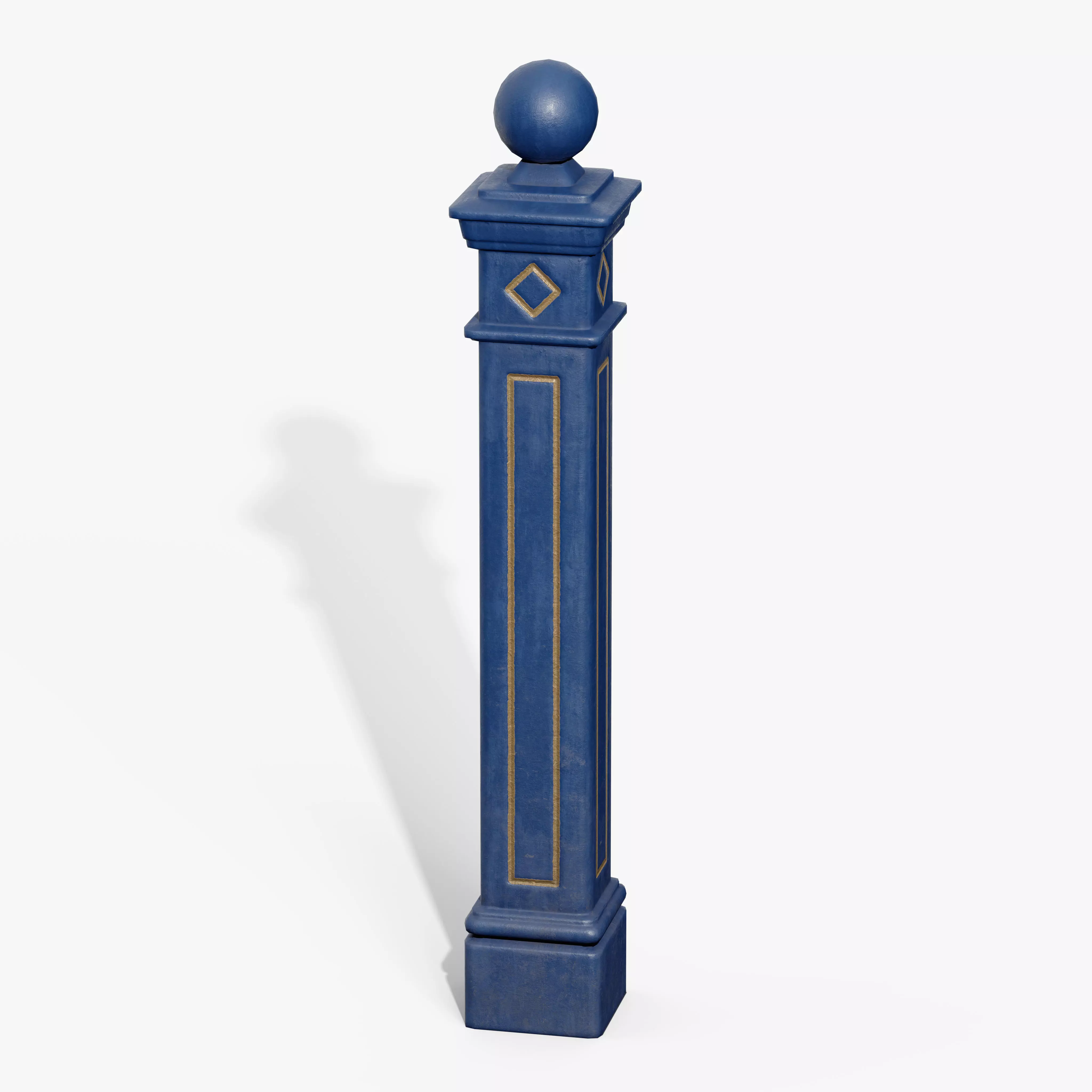 Bollards Cast Iron E Low-poly 3D model_2