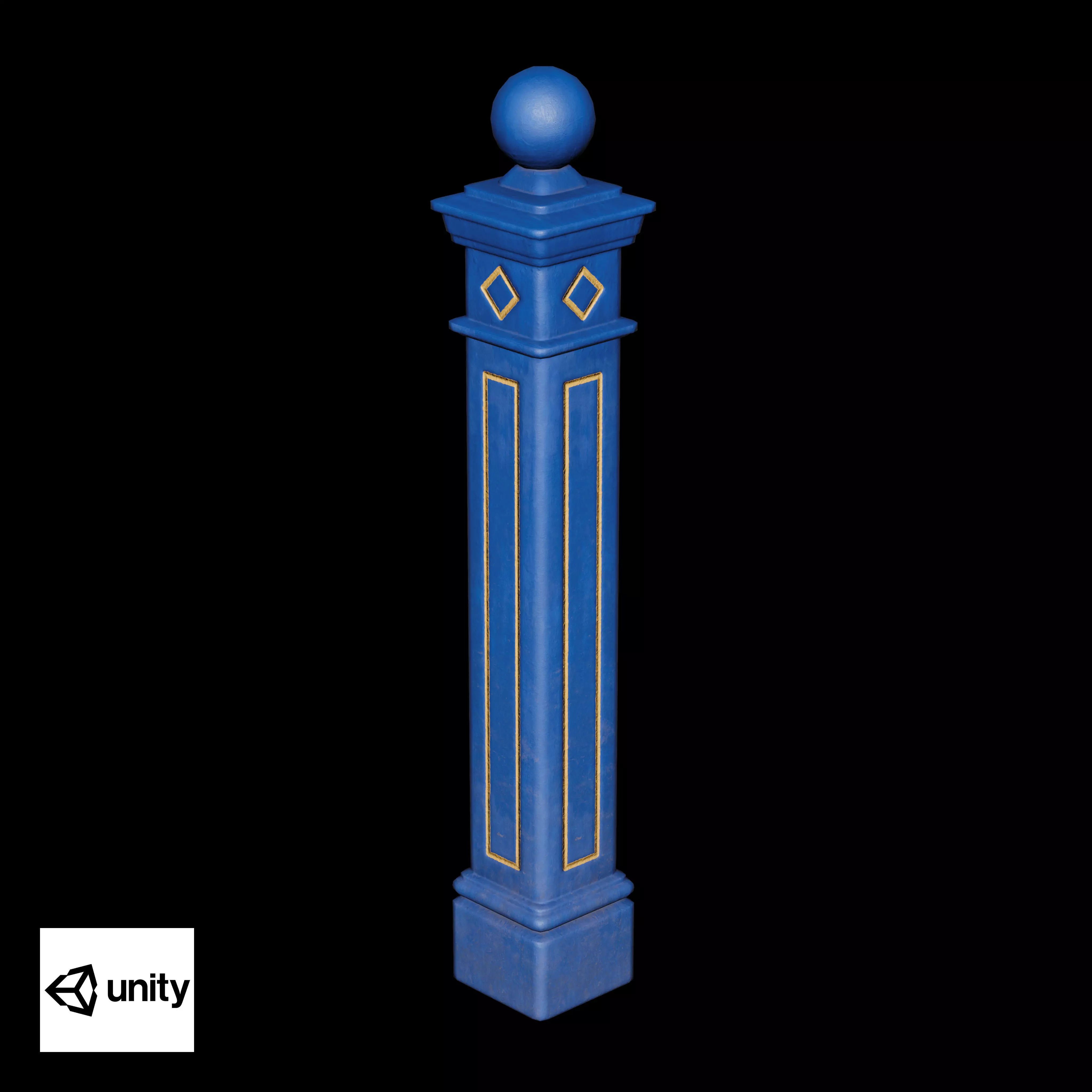 Bollards Cast Iron E Low-poly 3D model_12