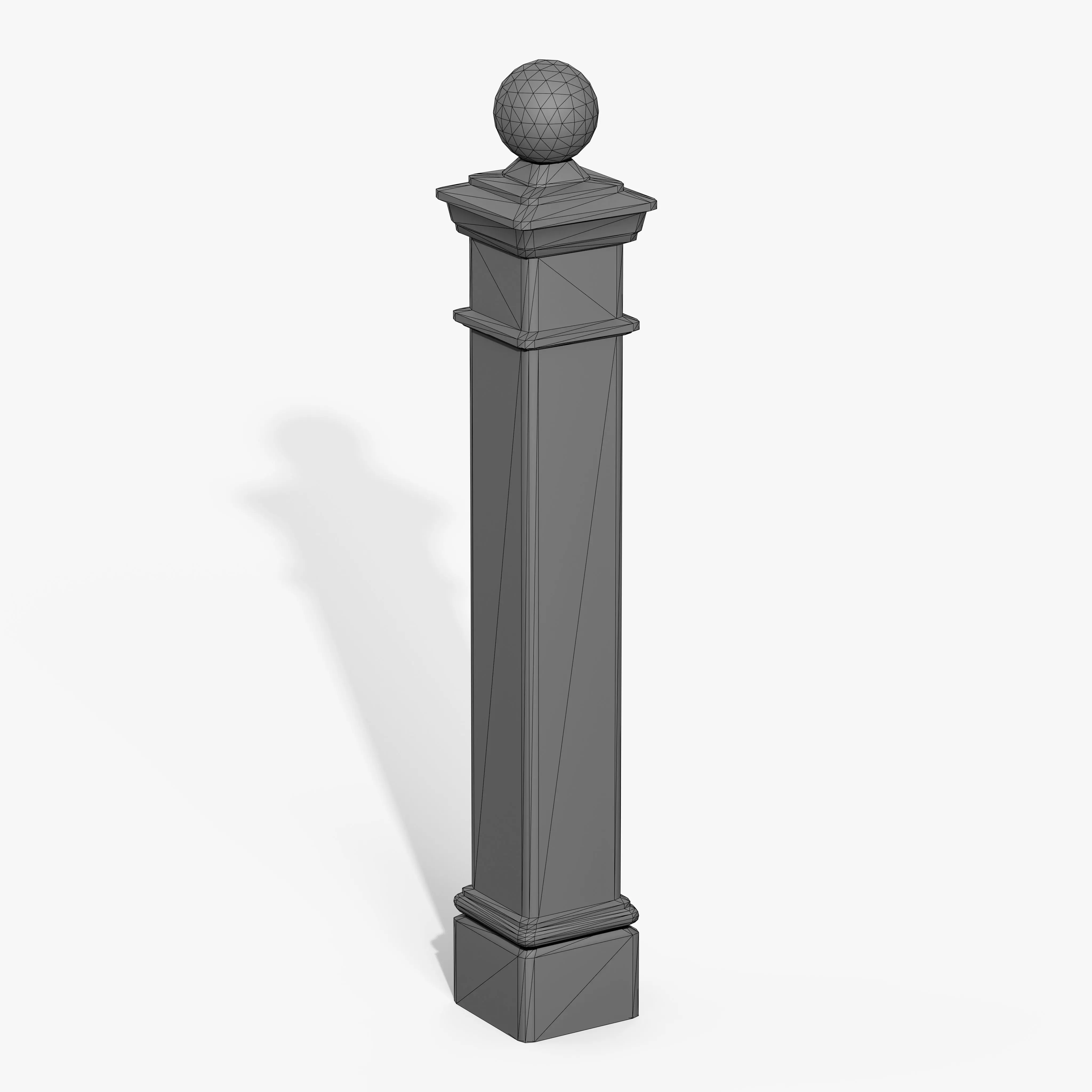 Bollards Cast Iron E Low-poly 3D model_10