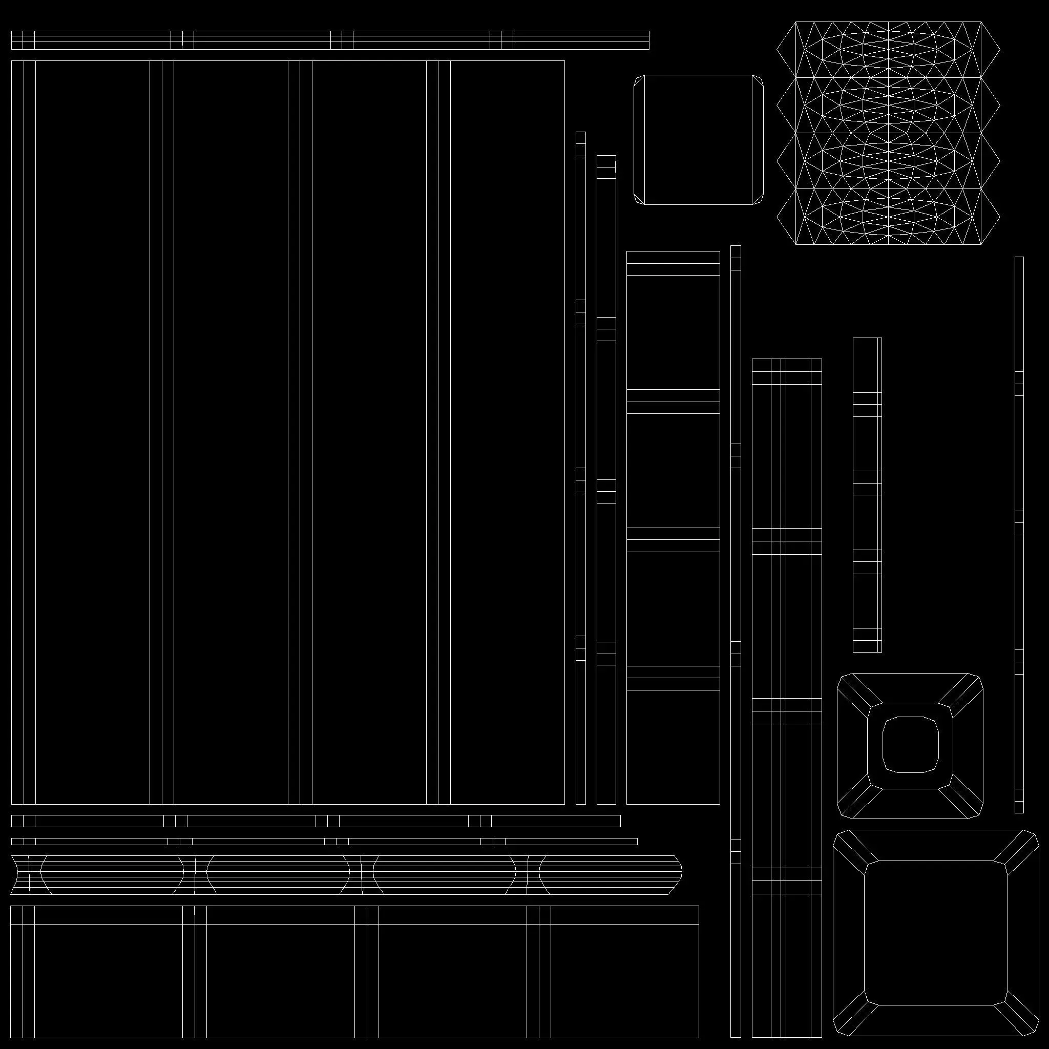 Bollards Cast Iron E Low-poly 3D model_13