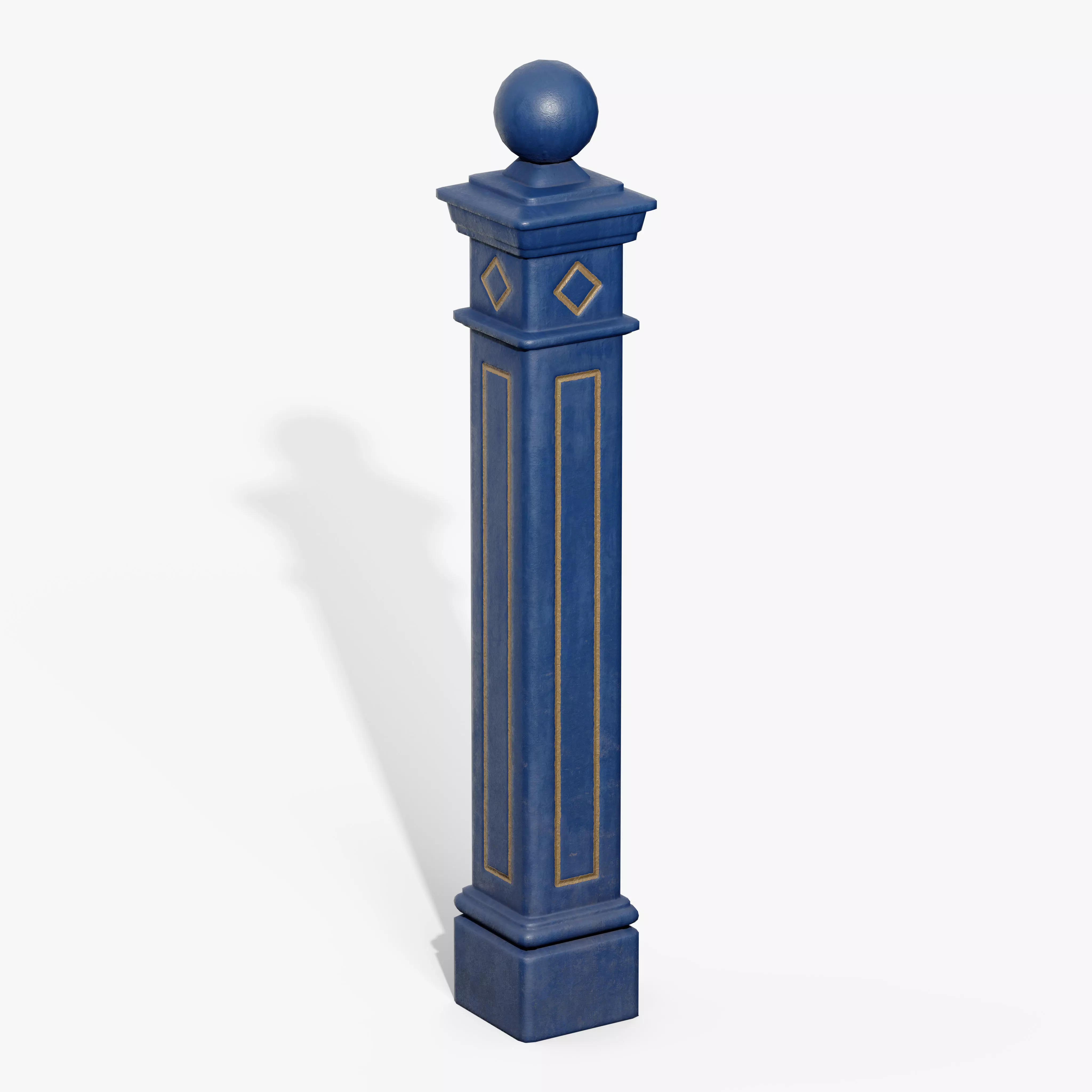 Bollards Cast Iron E Low-poly 3D model_5