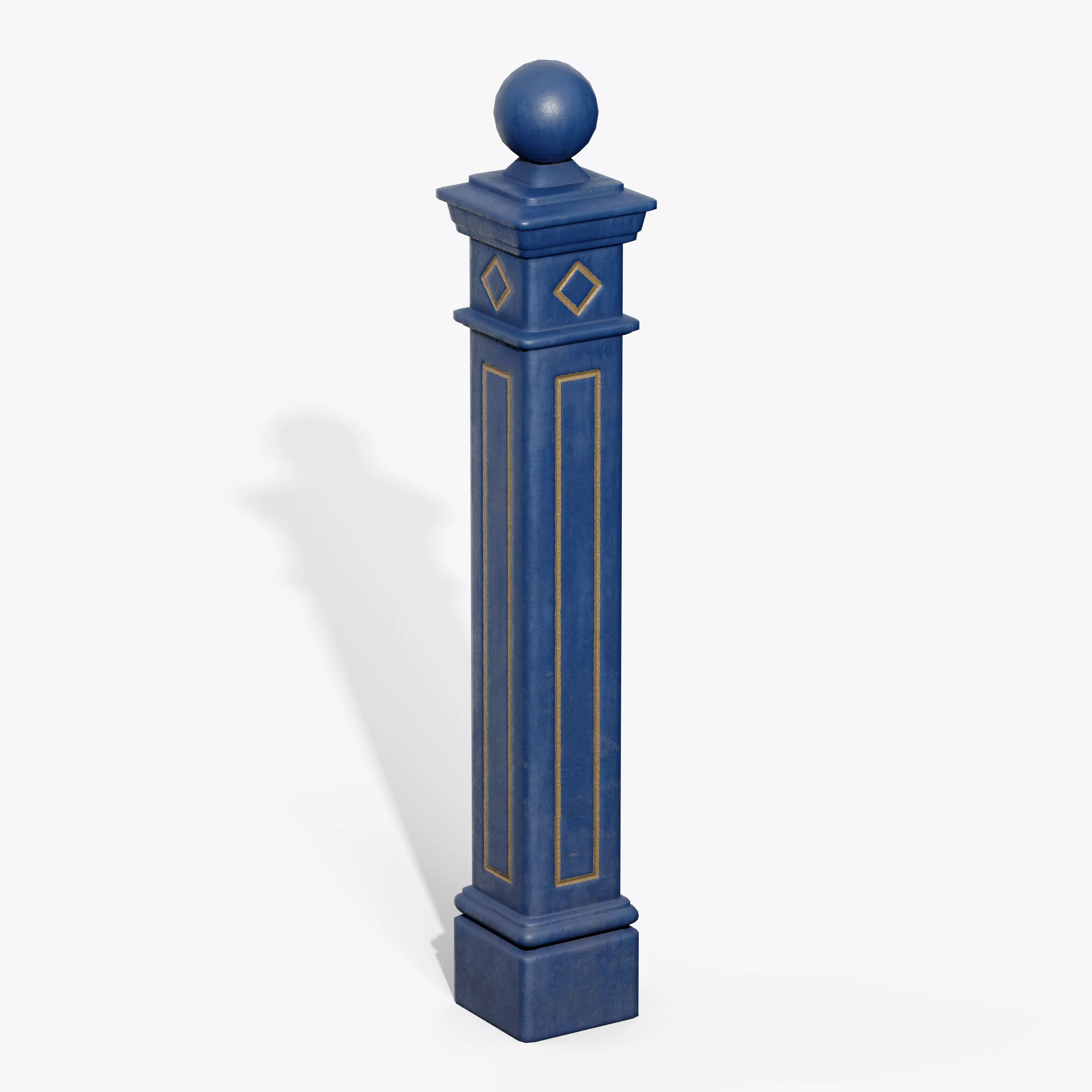 Bollards Cast Iron E Low-poly 3D model_7