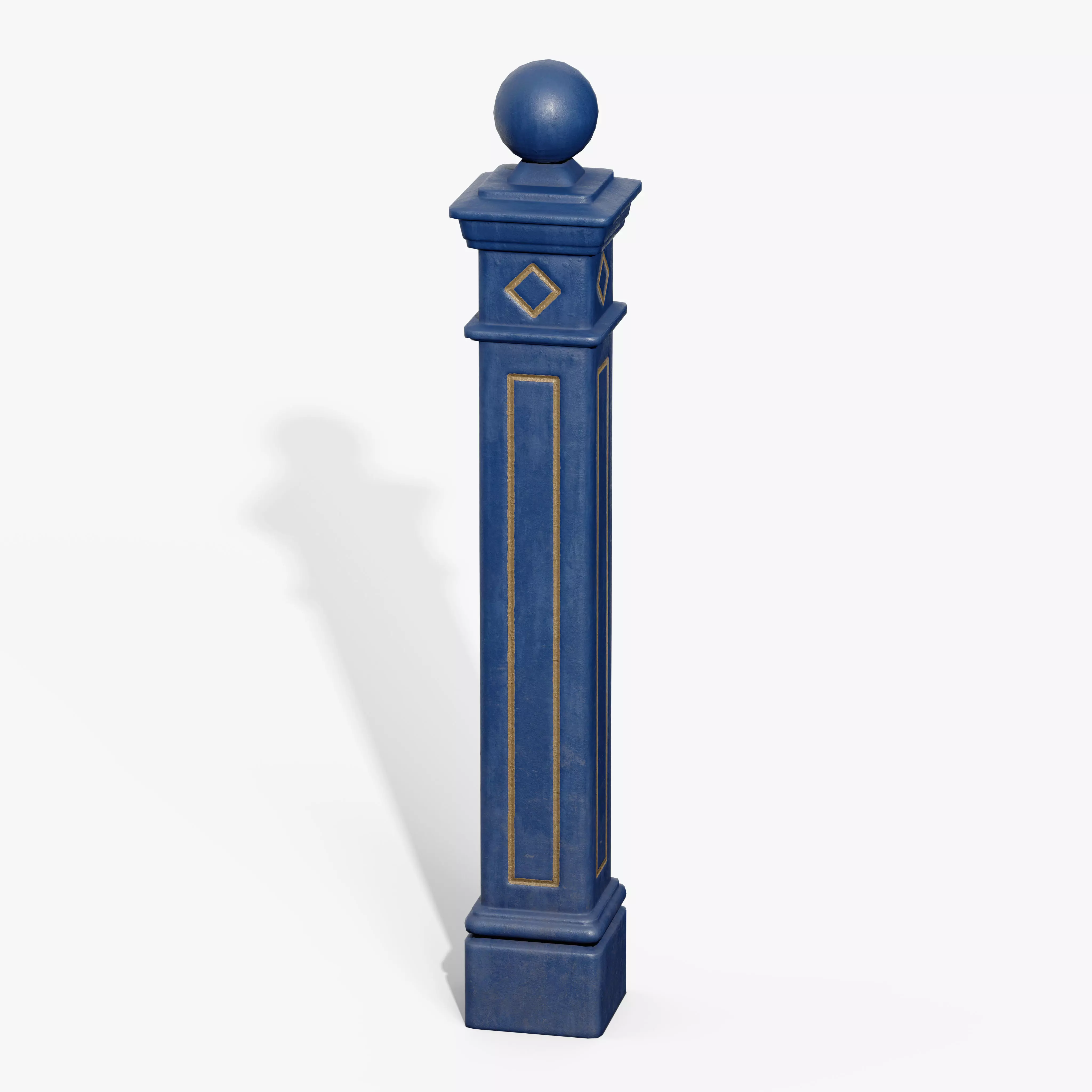 Bollards Cast Iron E Low-poly 3D model_8