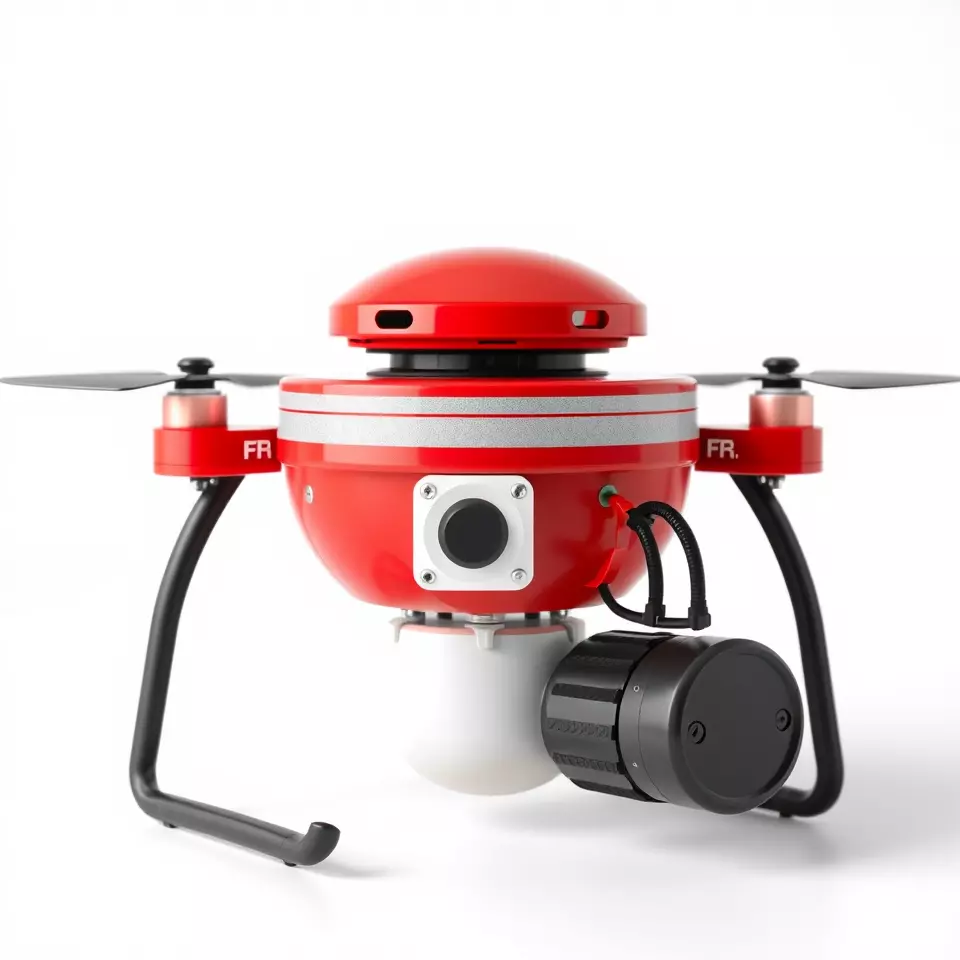 Red Surveillance Drone model pack Low-poly 3D model_2
