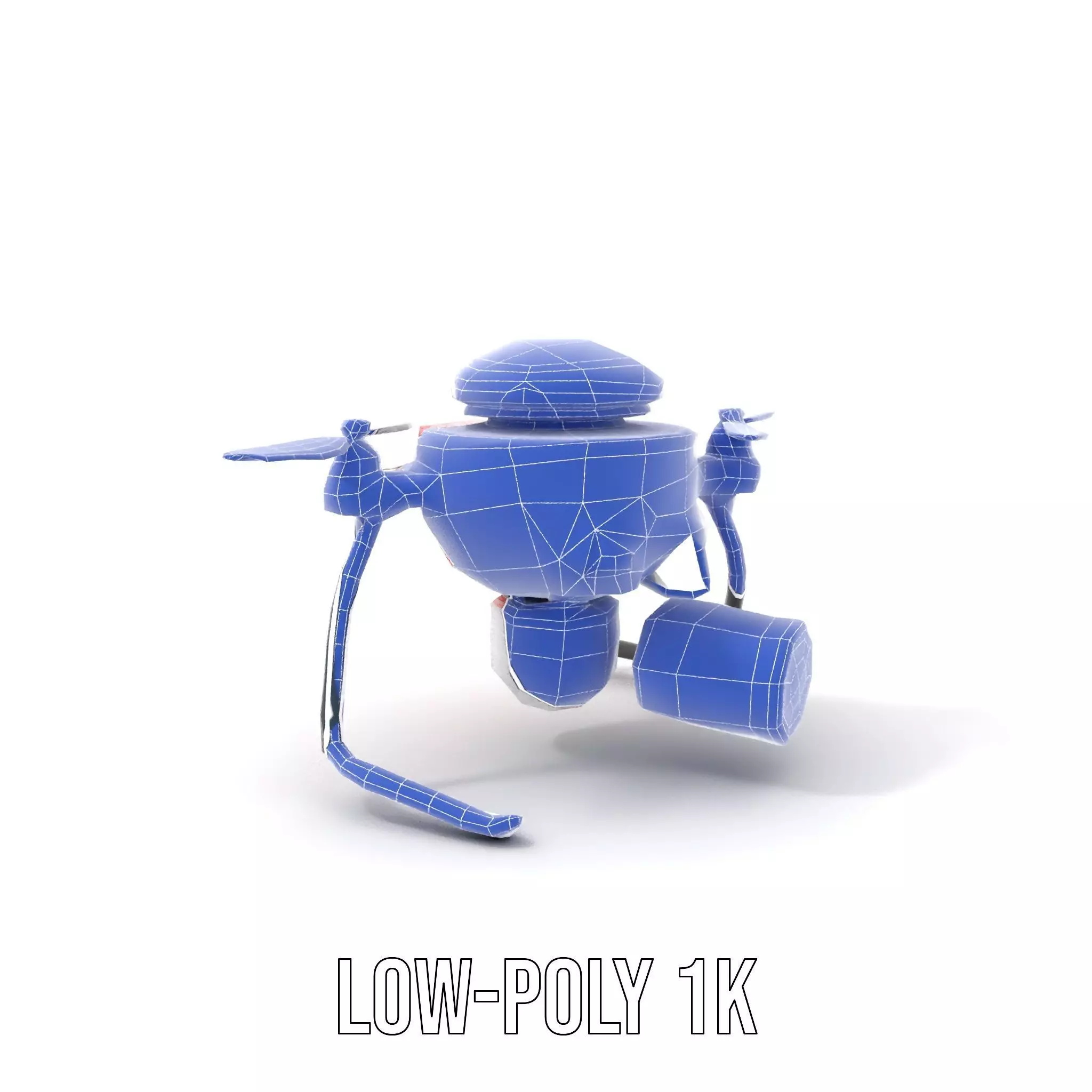 Red Surveillance Drone model pack Low-poly 3D model_19