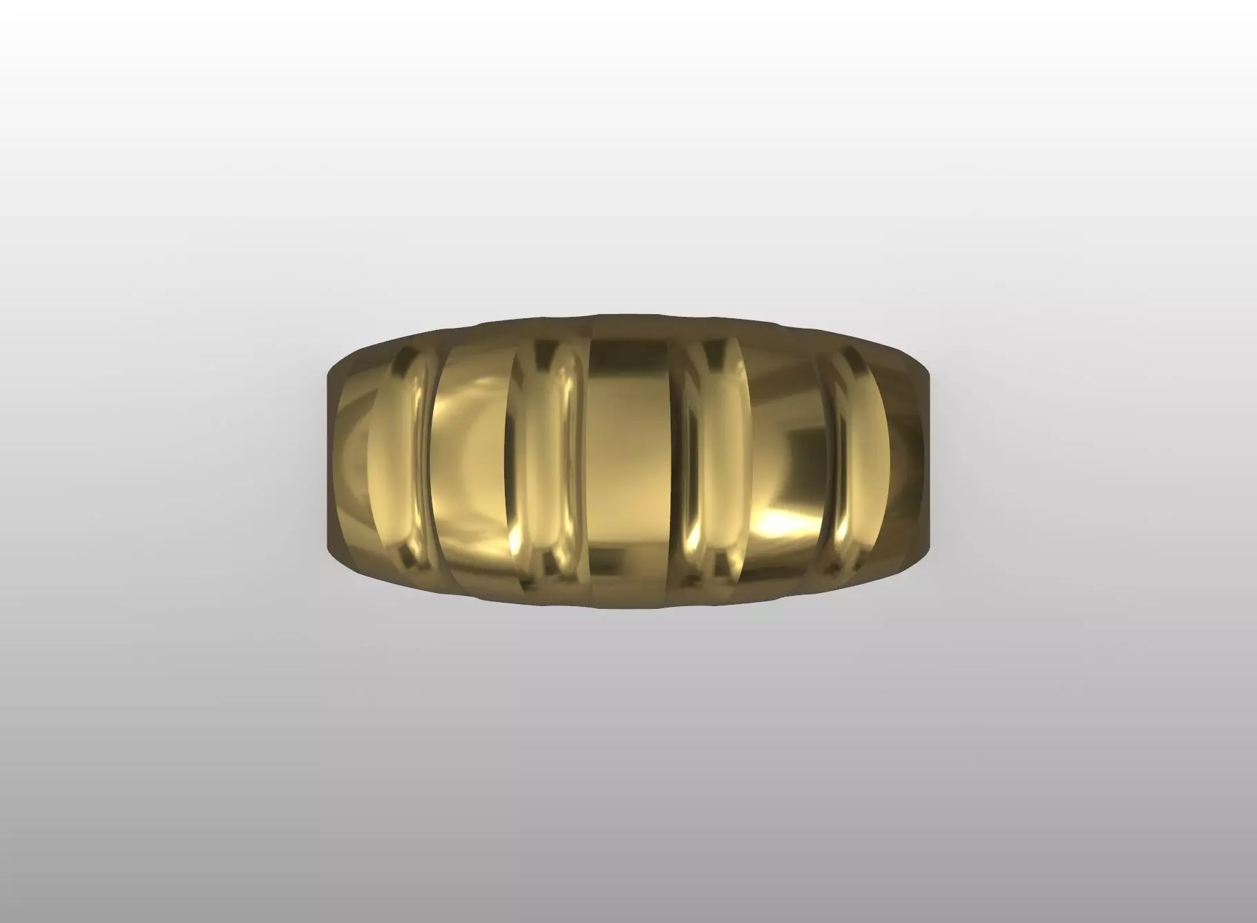 Fluted Ridge Ring 3D print model_3