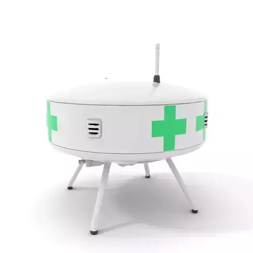 Medical Drone model pack Low-poly 3D model