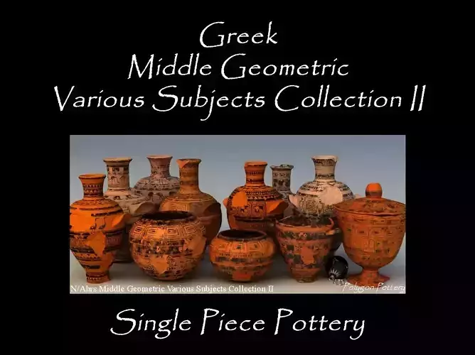Greek Mid Various Subjects Col II Single Piece Pottery