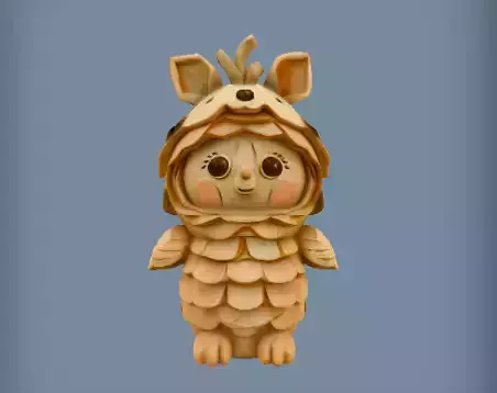 Sculptural Artistic 3D Model of Layered Paper Machine