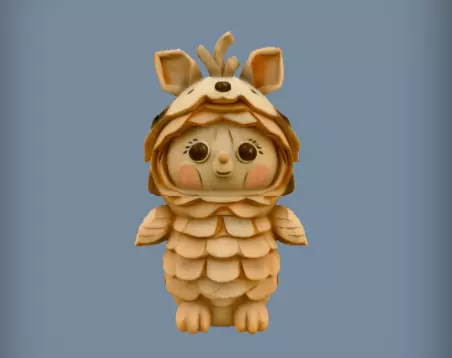 Sculptural Artistic 3D Model of Layered Paper Machine 3D print model_0