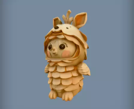 Sculptural Artistic 3D Model of Layered Paper Machine 3D print model_1