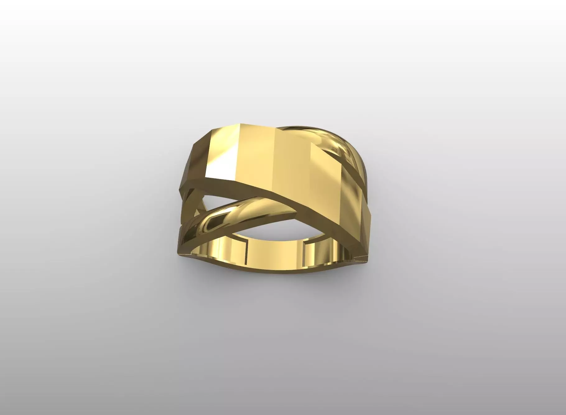 Interlock Embrace Ring 3D print model_2