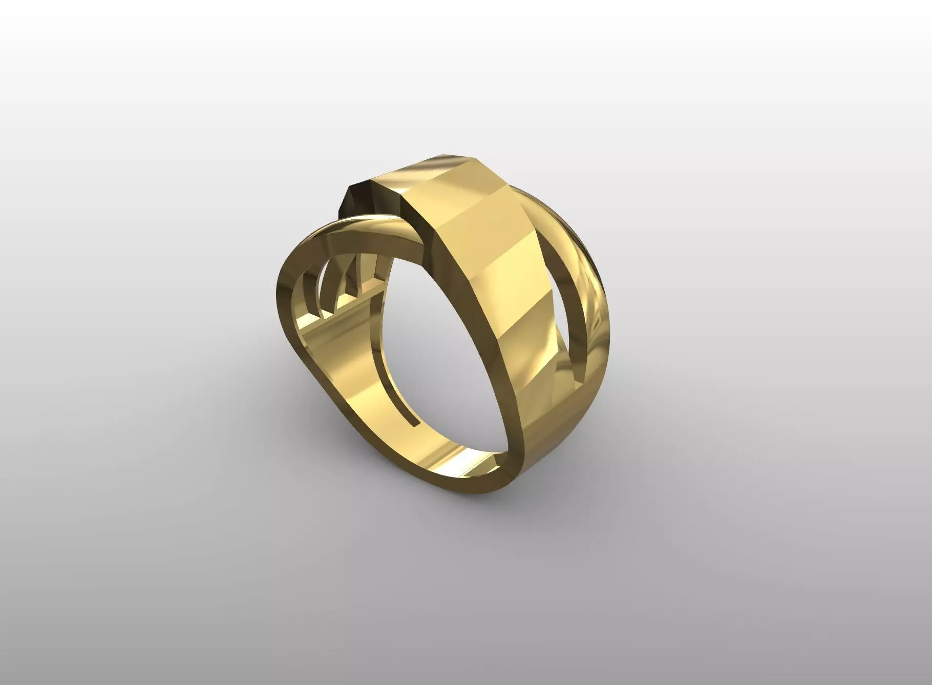 Interlock Embrace Ring 3D print model_1