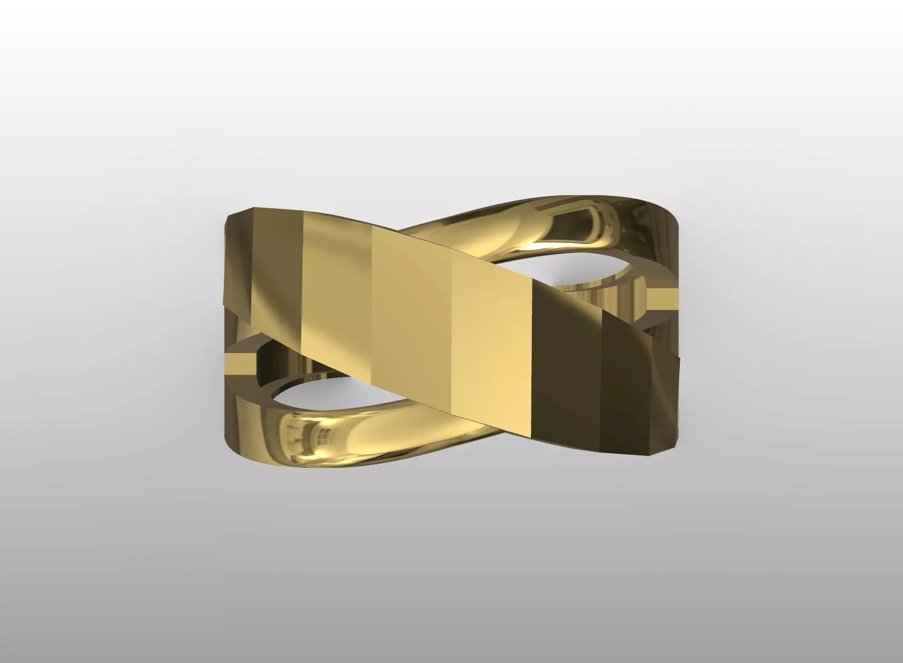Interlock Embrace Ring 3D print model_3