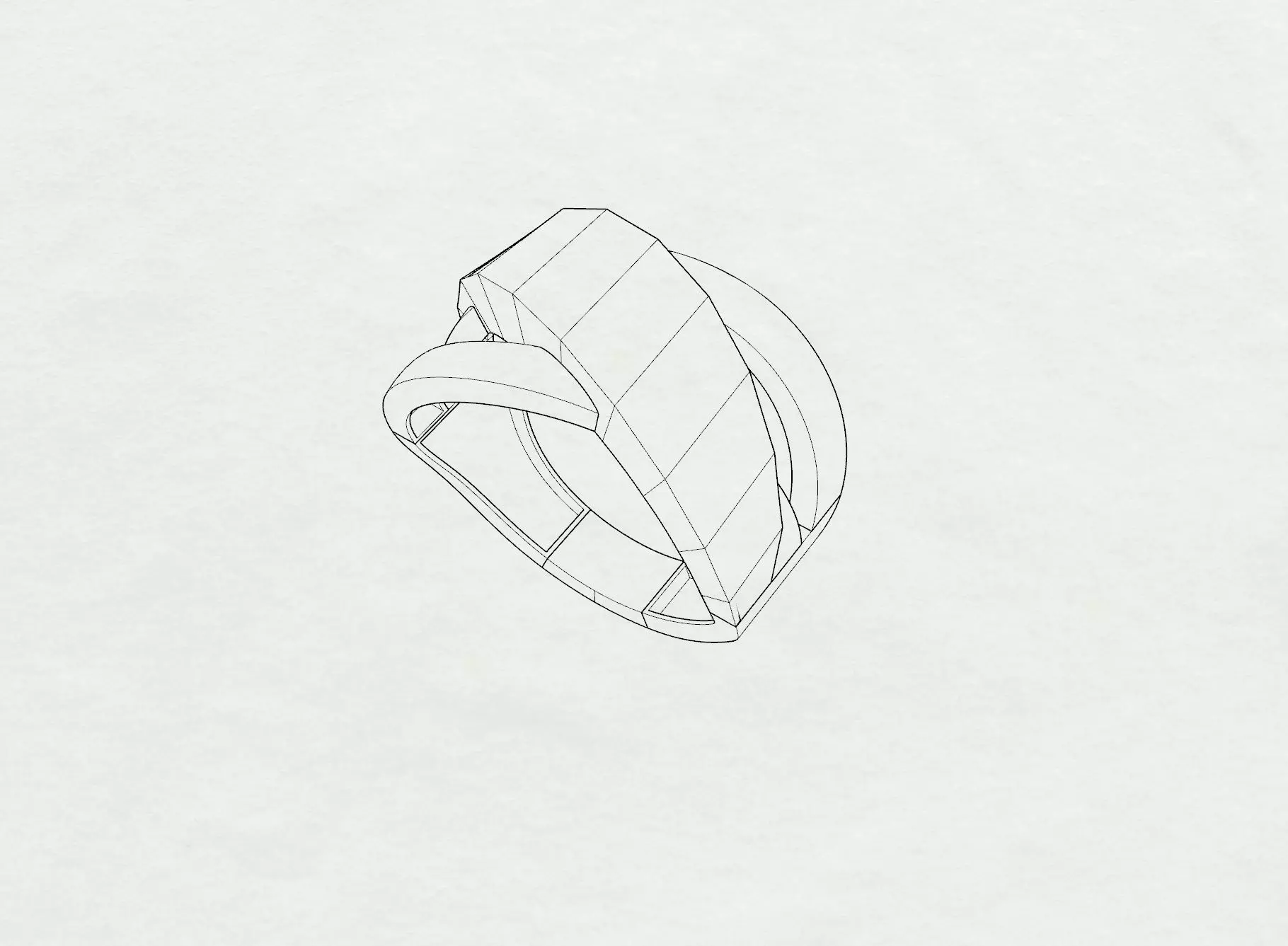 Interlock Embrace Ring 3D print model_7