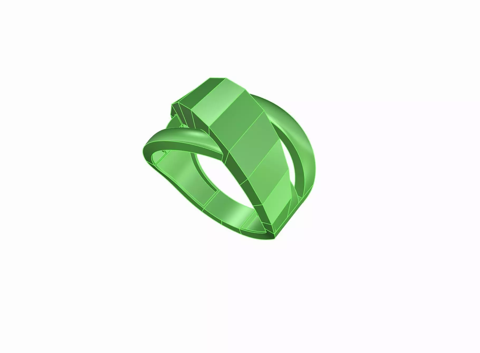 Interlock Embrace Ring 3D print model_6