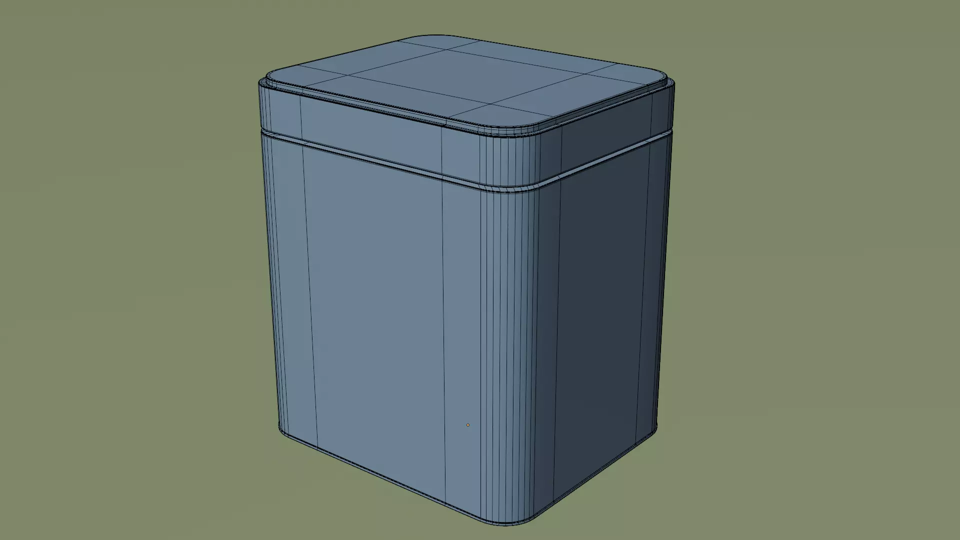 Aluminium Square Tin can 3D model_10