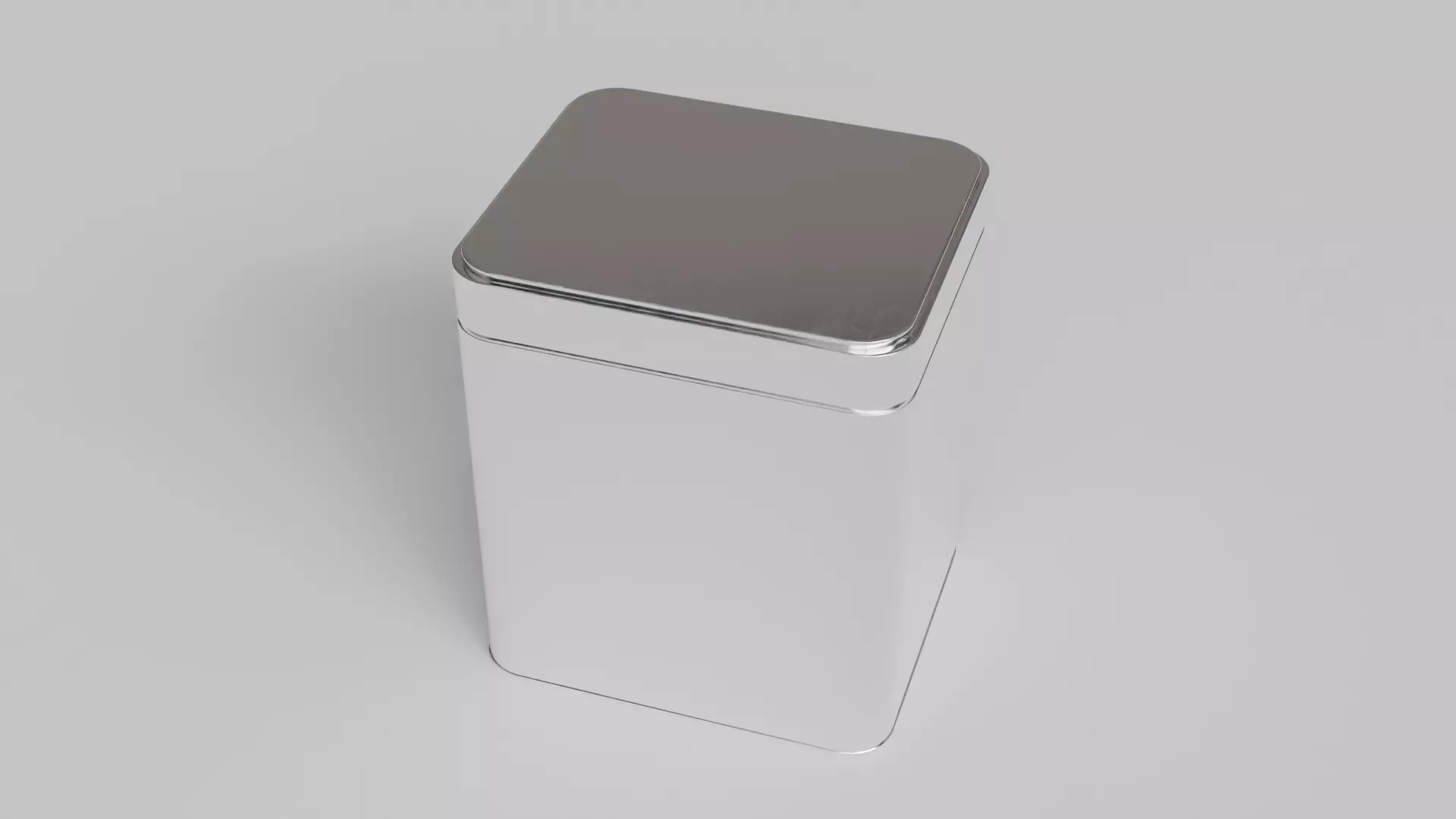 Aluminium Square Tin can 3D model_7