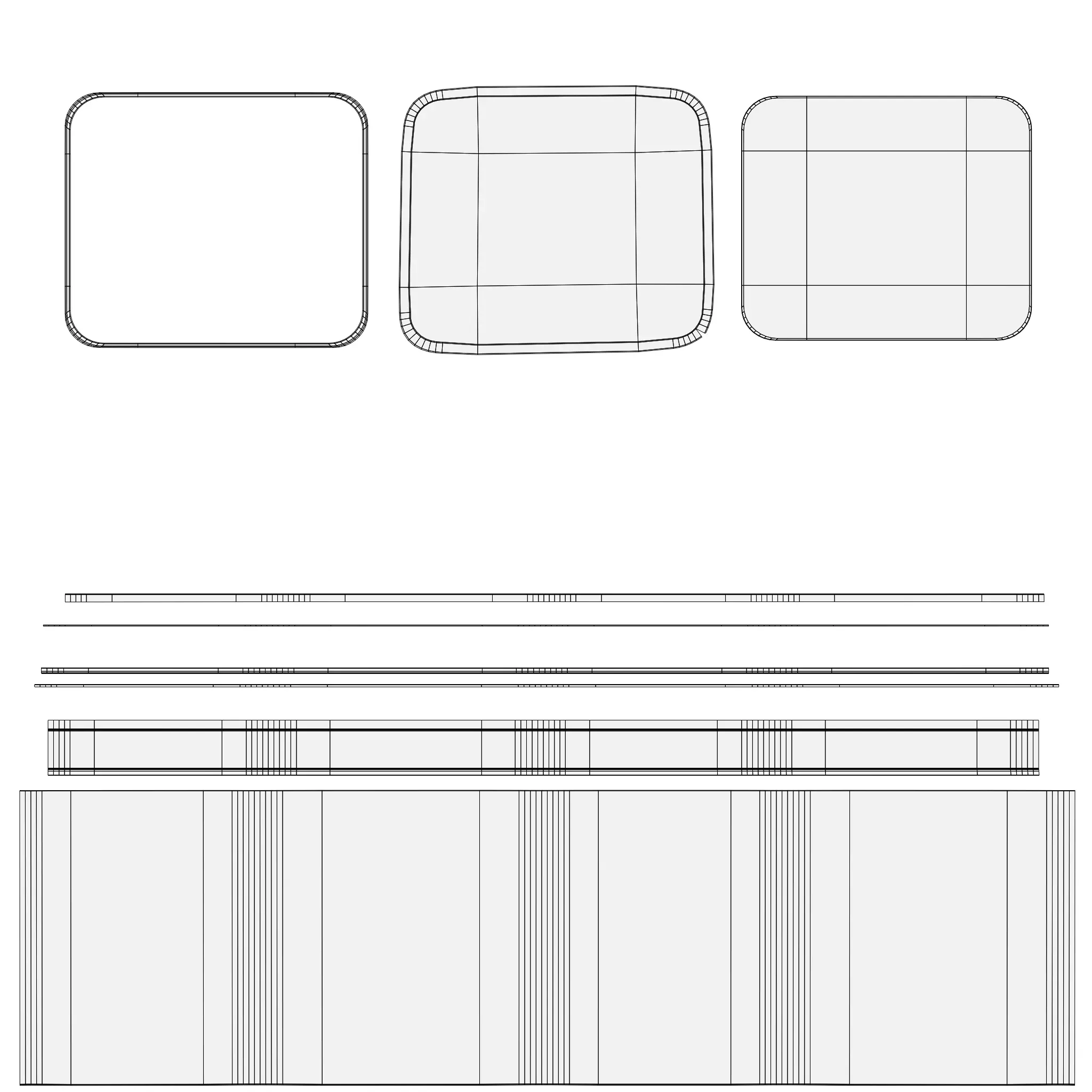 Aluminium Square Tin can 3D model_8