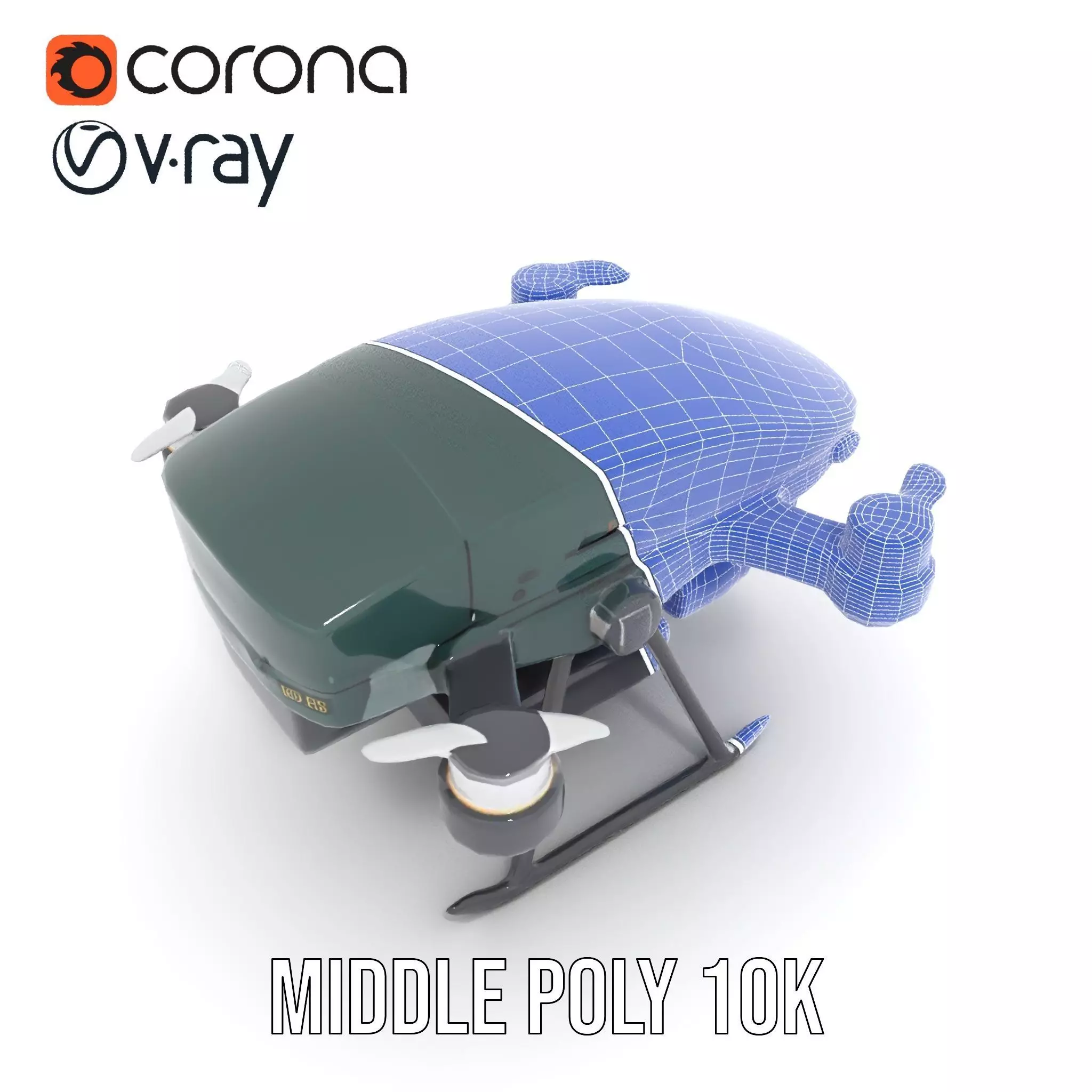 BorderBee Drone Explorer model pack Low-poly 3D model_26