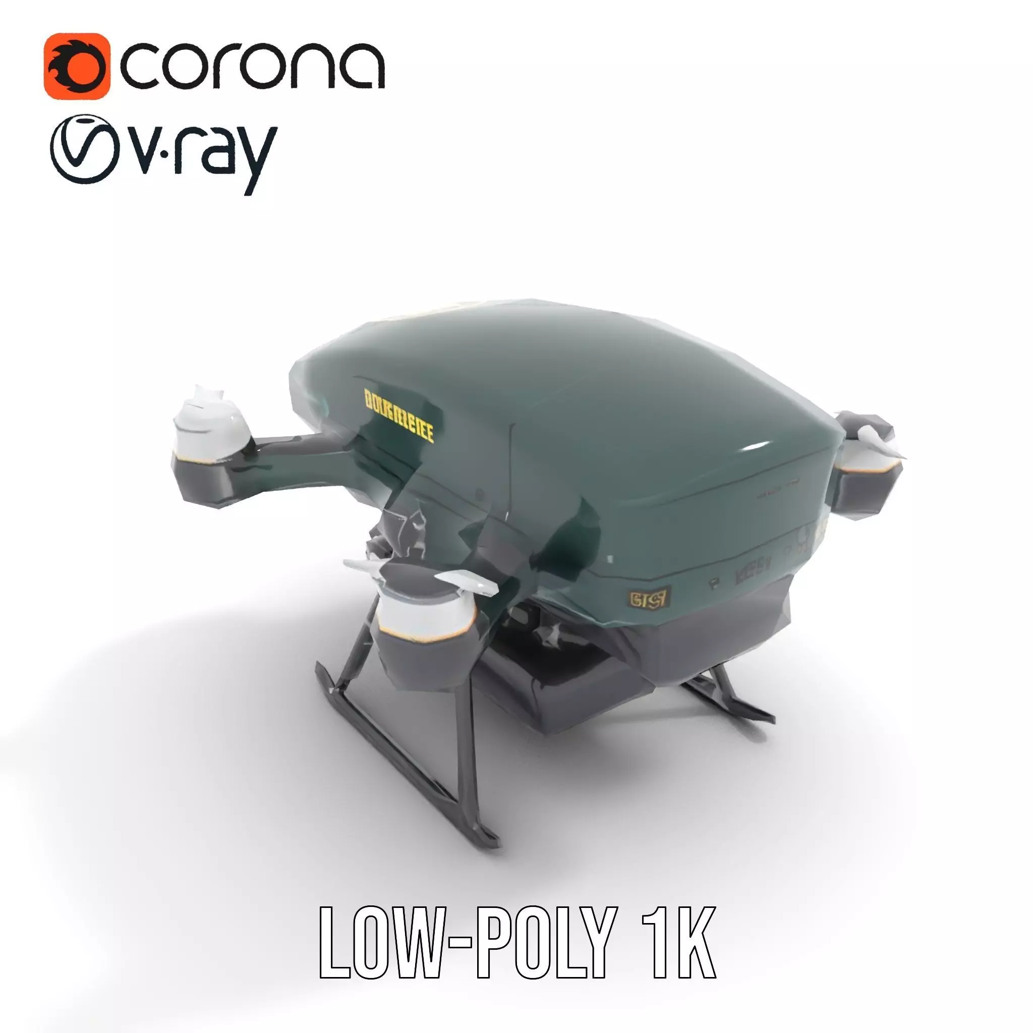 BorderBee Drone Explorer model pack Low-poly 3D model_22