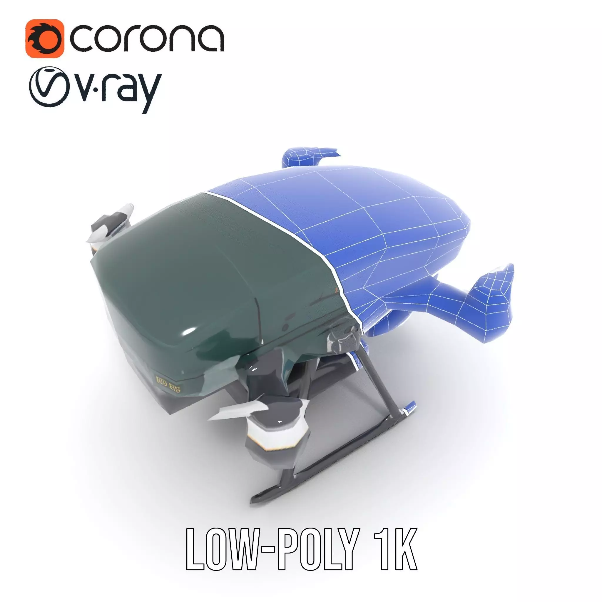 BorderBee Drone Explorer model pack Low-poly 3D model_14