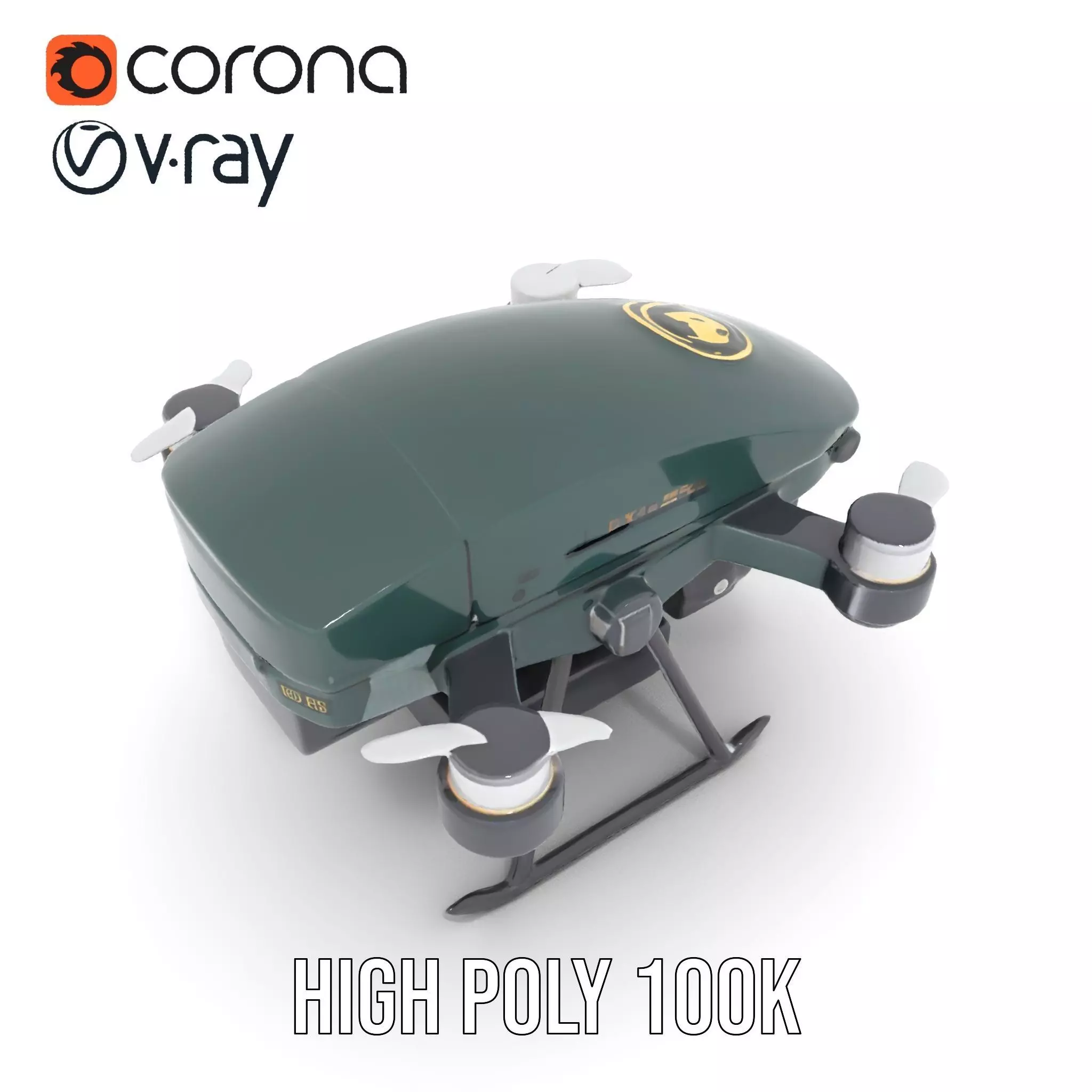 BorderBee Drone Explorer model pack Low-poly 3D model_20