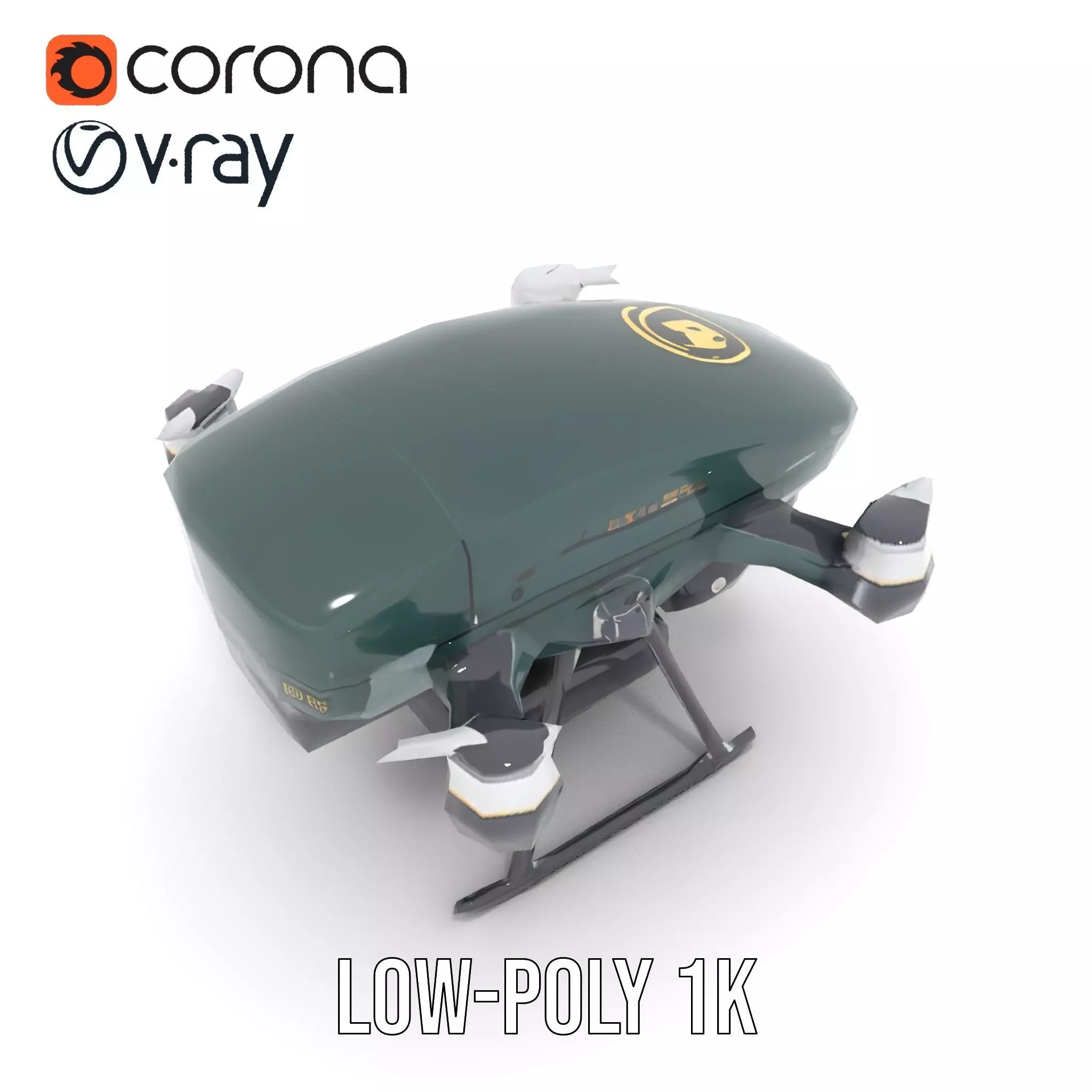 BorderBee Drone Explorer model pack Low-poly 3D model_27