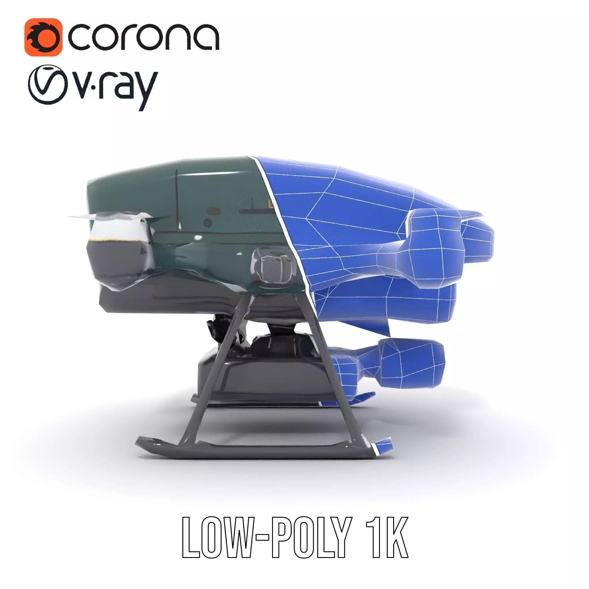 BorderBee Drone Explorer model pack Low-poly 3D model_30