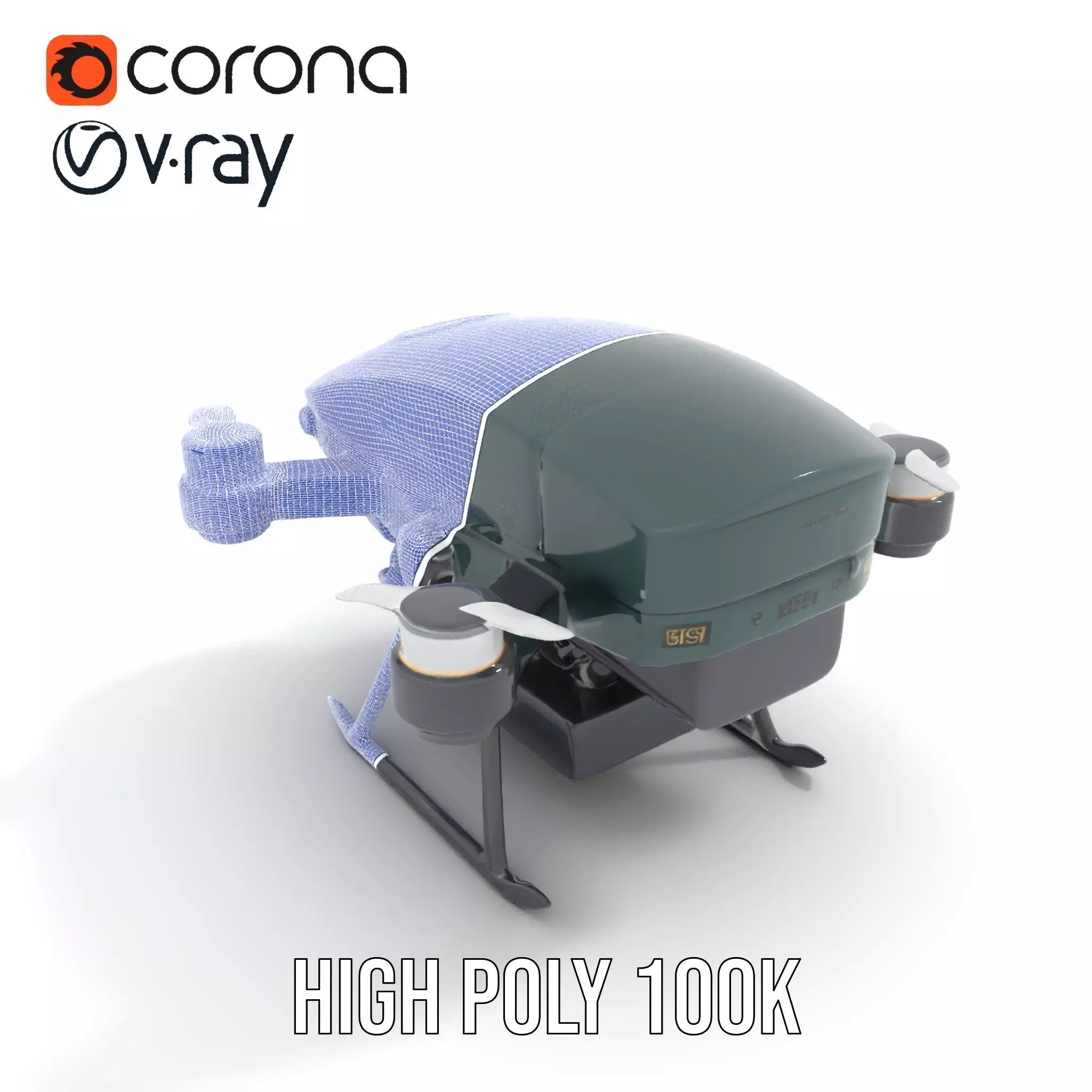 BorderBee Drone Explorer model pack Low-poly 3D model_32